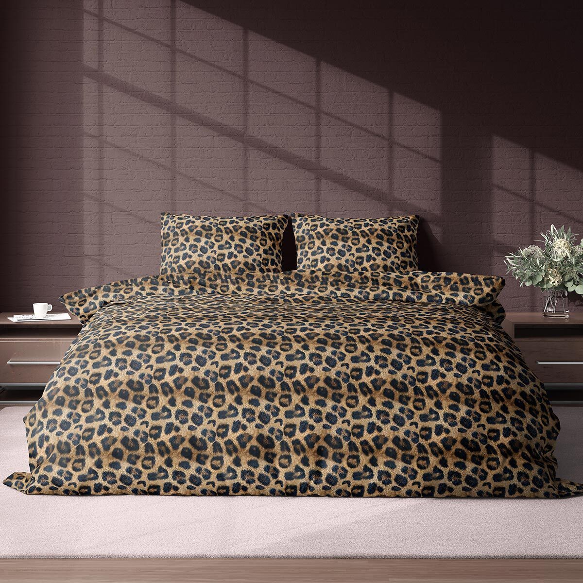 TRAUMSCHLAF Bettwäsche Leo, Flanell, 1 teilig, Flanell-Winterbettwäsche in toller Leo Optik