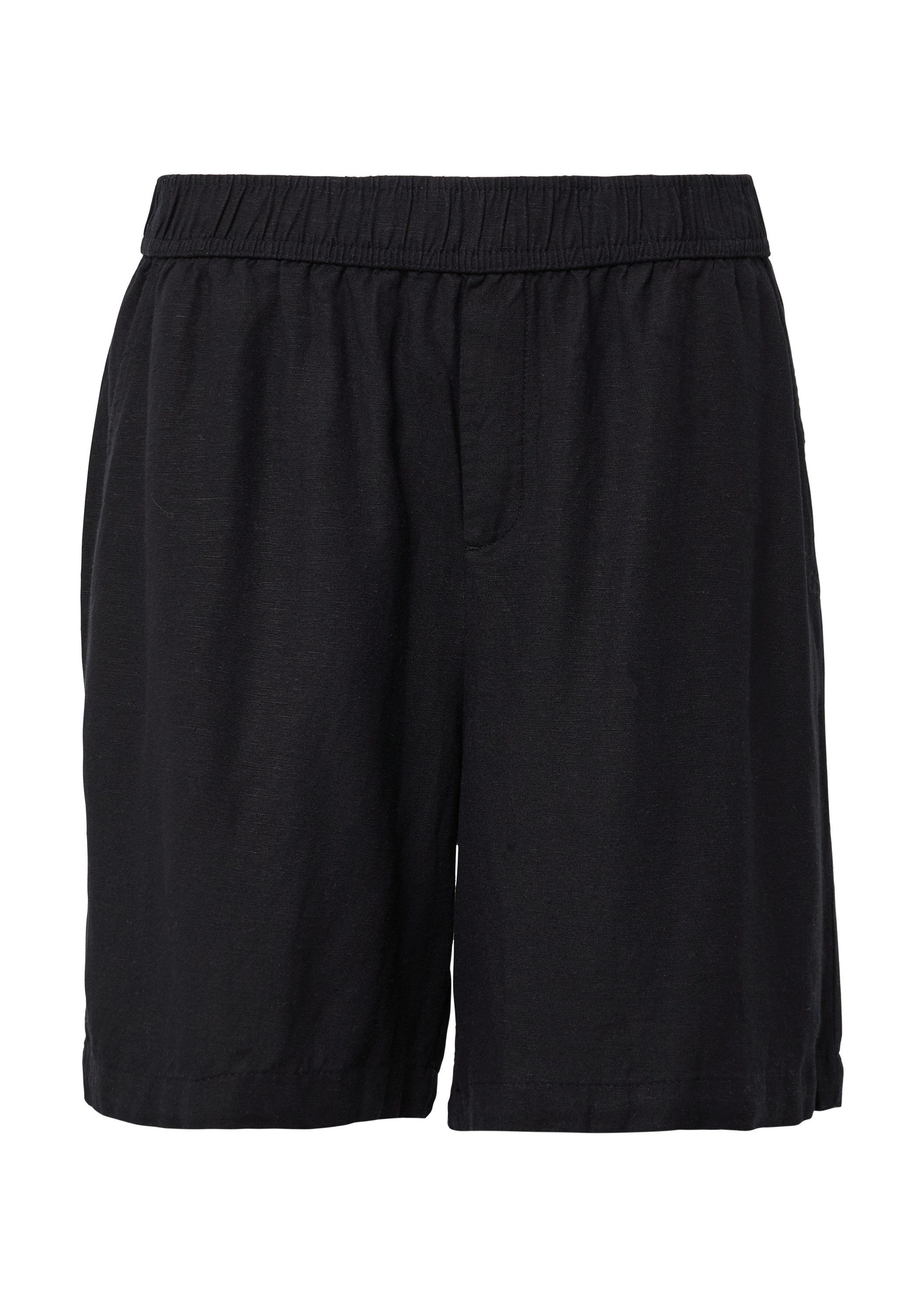 QS Shorts Hose Leinenmix-Shorts mit Elastikbund günstig online kaufen