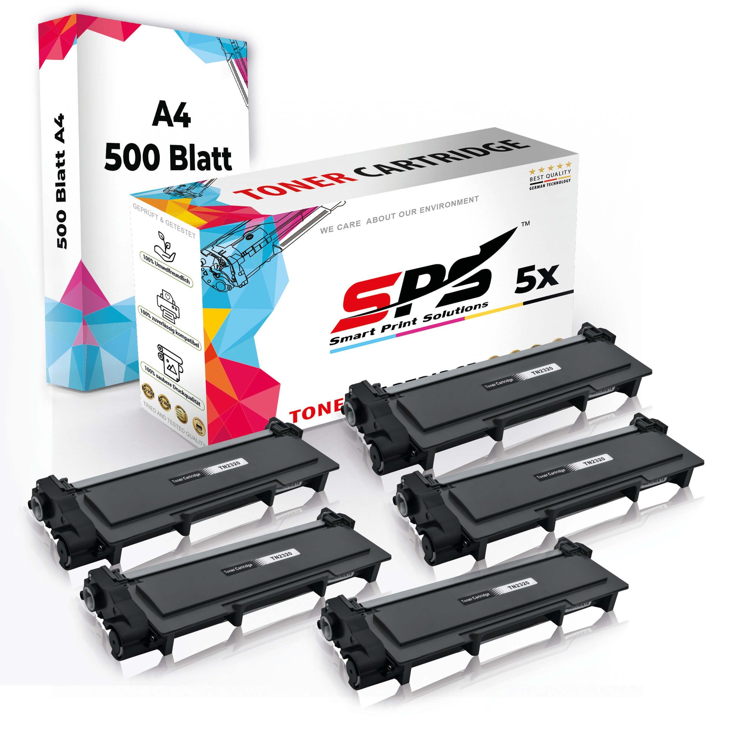 SPS Tonerkartusche Druckerpapier A4 + 5x Multipack Set Kompatibel für Brother HL-L 2360, (6er Pack)