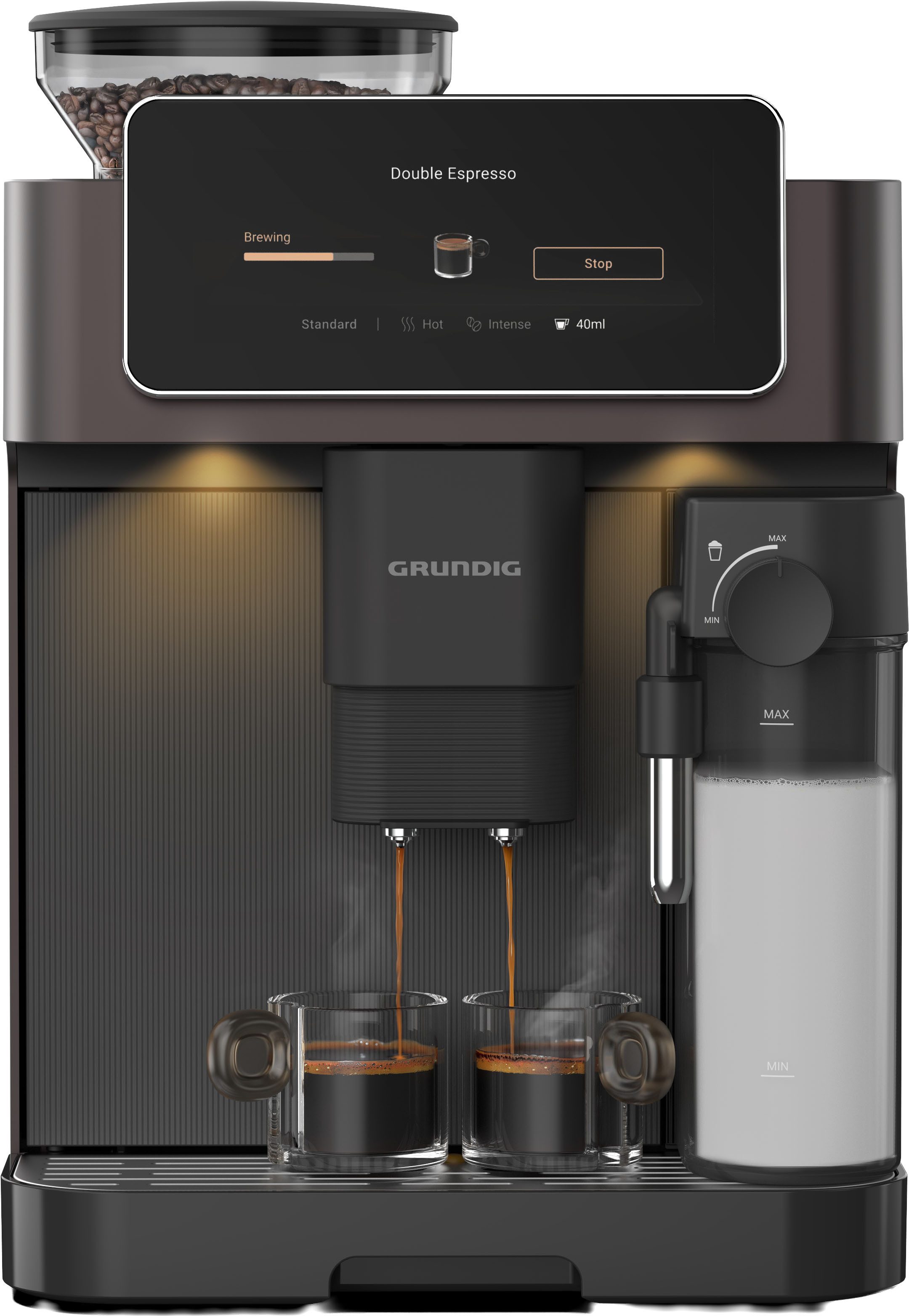 Grundig Kaffeevollautomat KVA 9230, Premium Kaffeevollautomat mit App, 50+ Getränke & CreamyPro™ – Bild 4 von 5