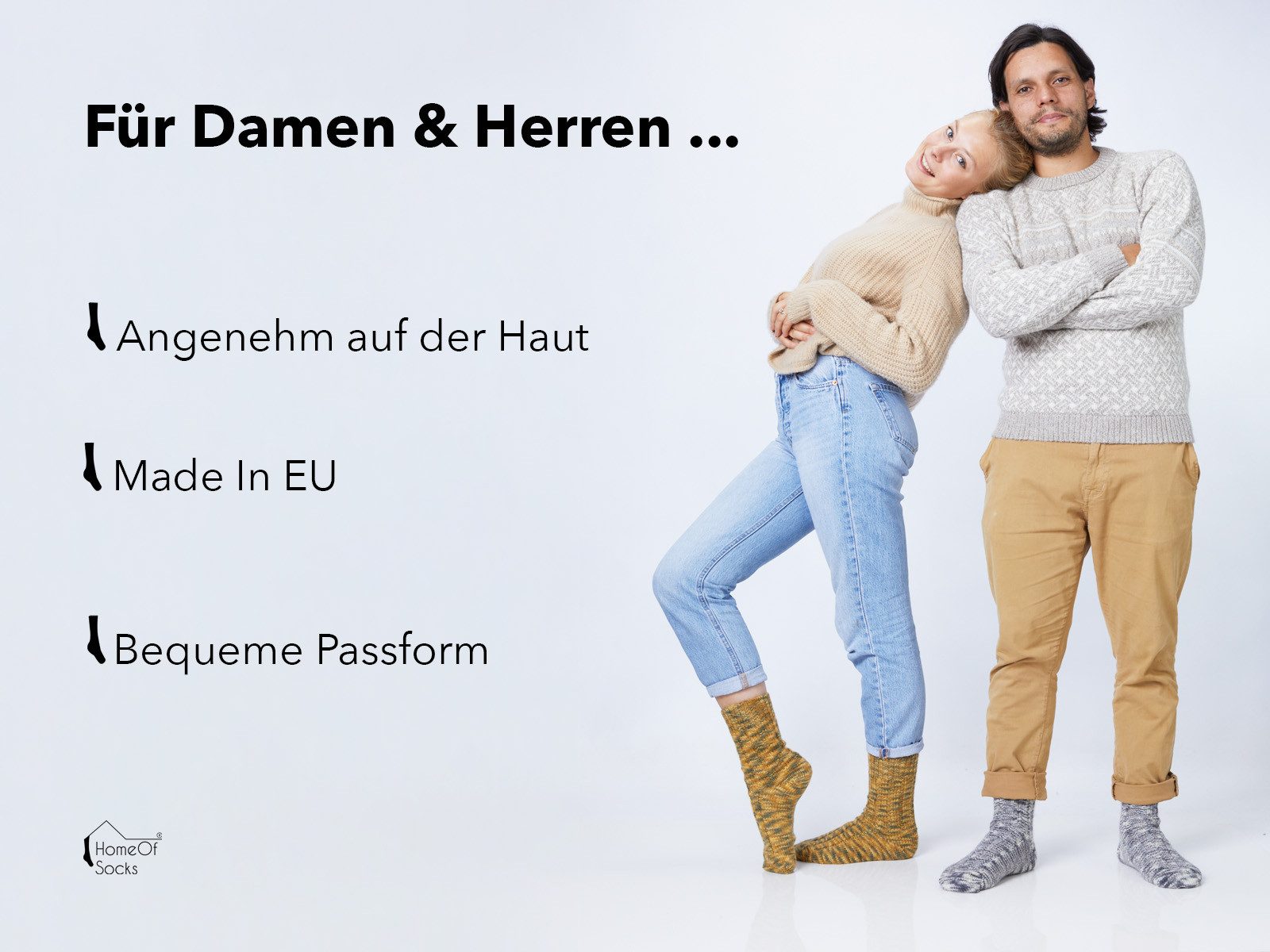 HomeOfSocks Socken 100% Schurwoll Socken Bunt Warm Warm und Dick 100% Schurwolle Handgestrickt-Optik – Bild 5 von 5