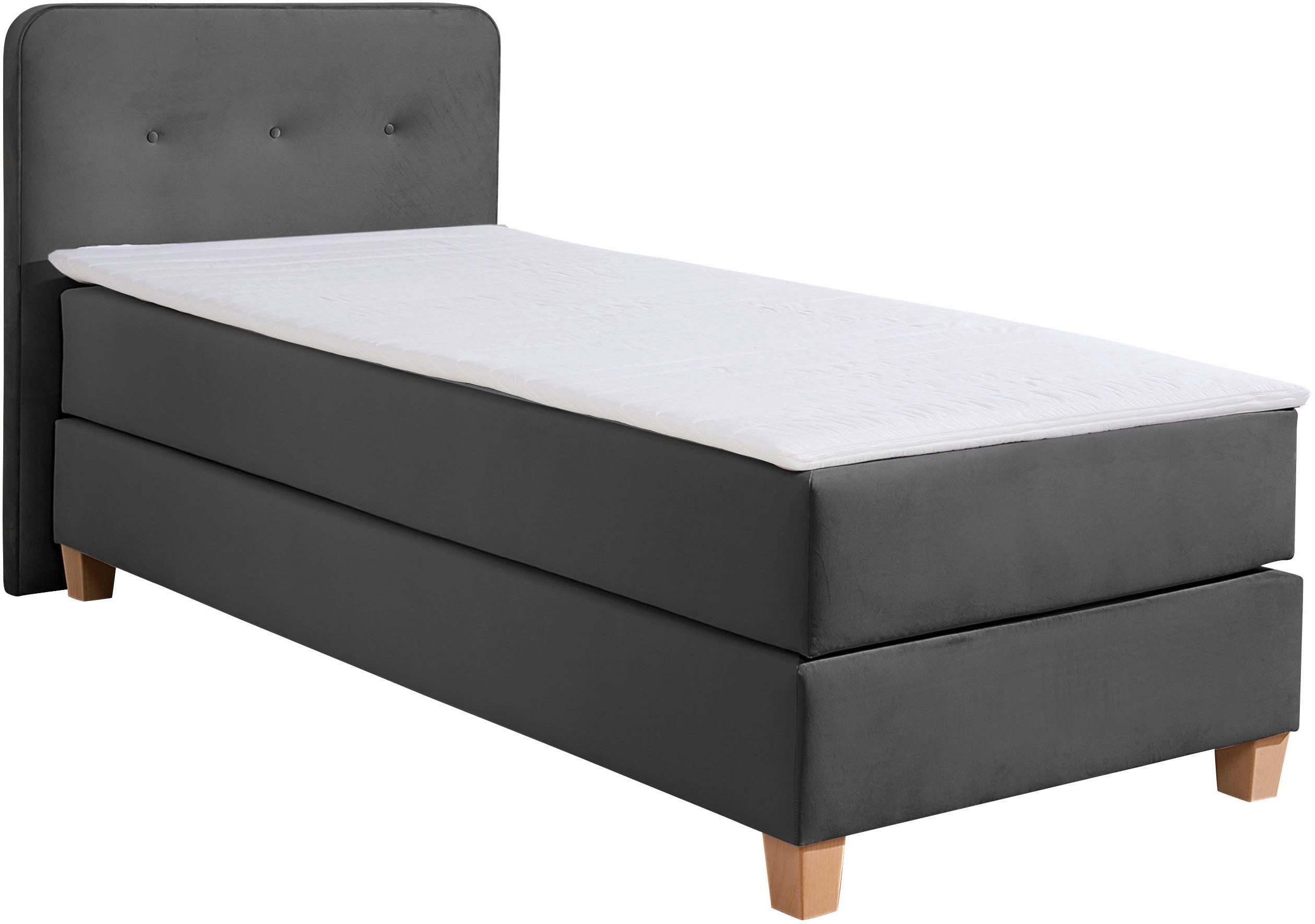Home affaire Boxspringbett "Fargo", inkl. Topper, in 3 Matratzenarten, in S günstig online kaufen