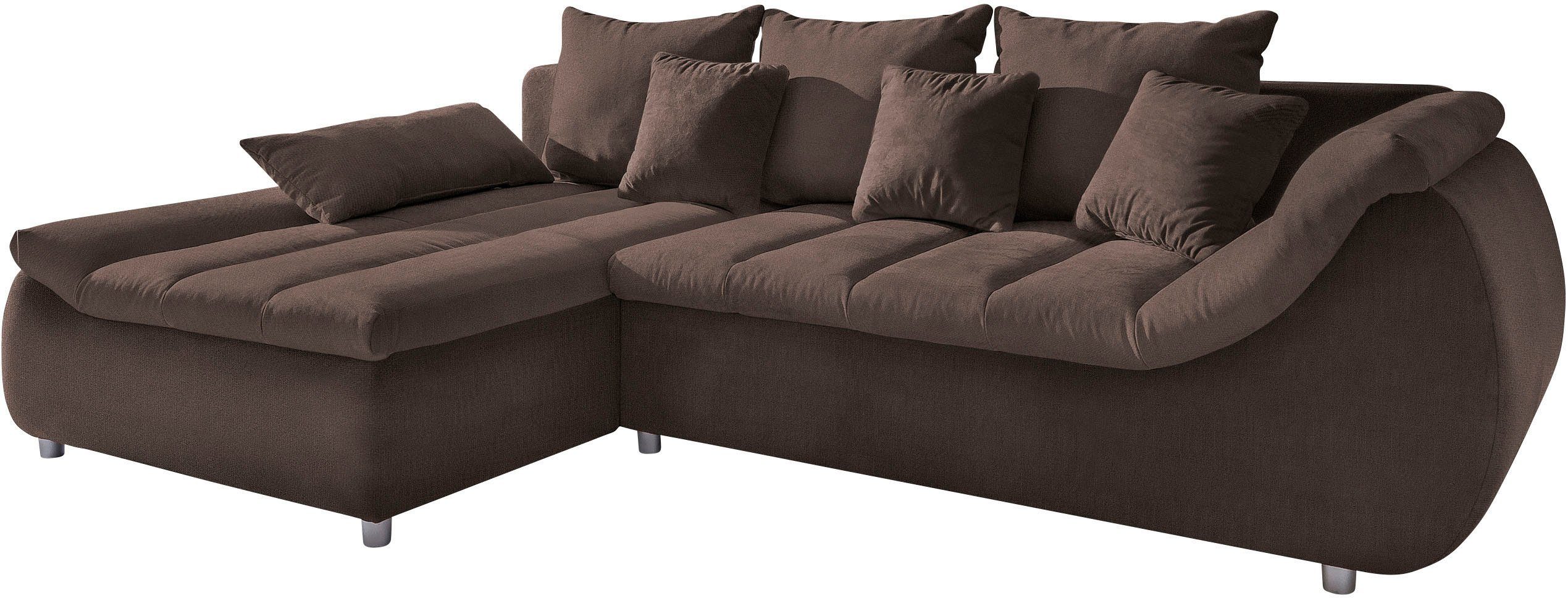 INOSIGN Ecksofa "Imola, bequem, aktuelle Steppung im Sitz, L-Form, Breite 2 günstig online kaufen