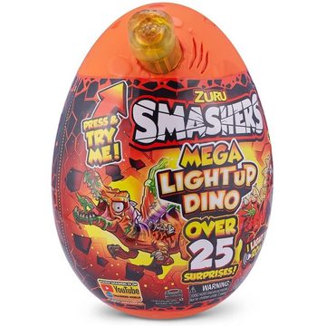 ZURU Spielfigur Smashers Mega Light Up Dino Epic Egg Serie 4, Ei gefüllt mit Dinosaurier-Figur und Zubehör, Dinoei, Spielzeugei, 1 Stück zufällig
