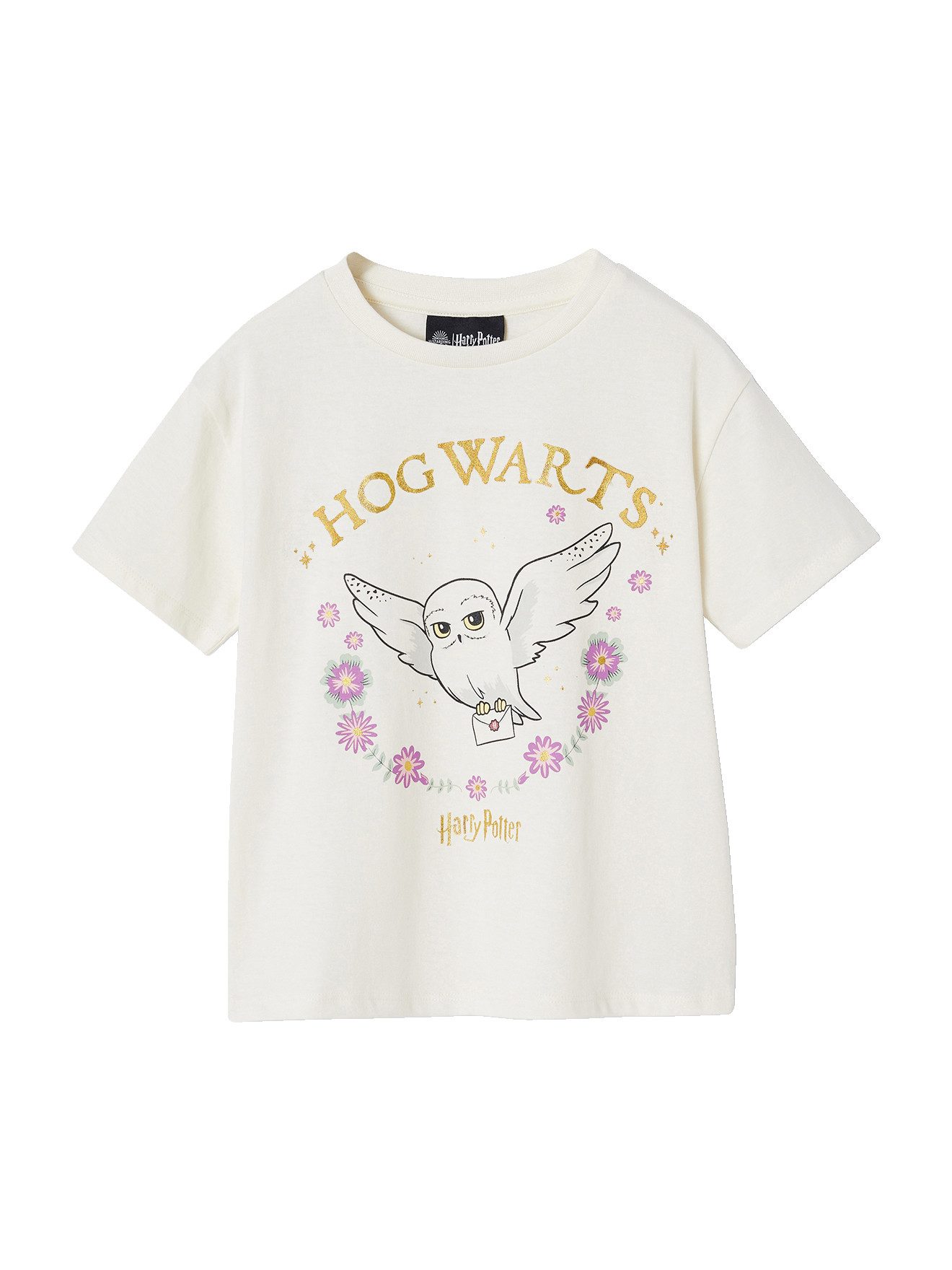 Kurzarmshirt Kinder T-Shirt HARRY POTTER mit Hedwig-Print