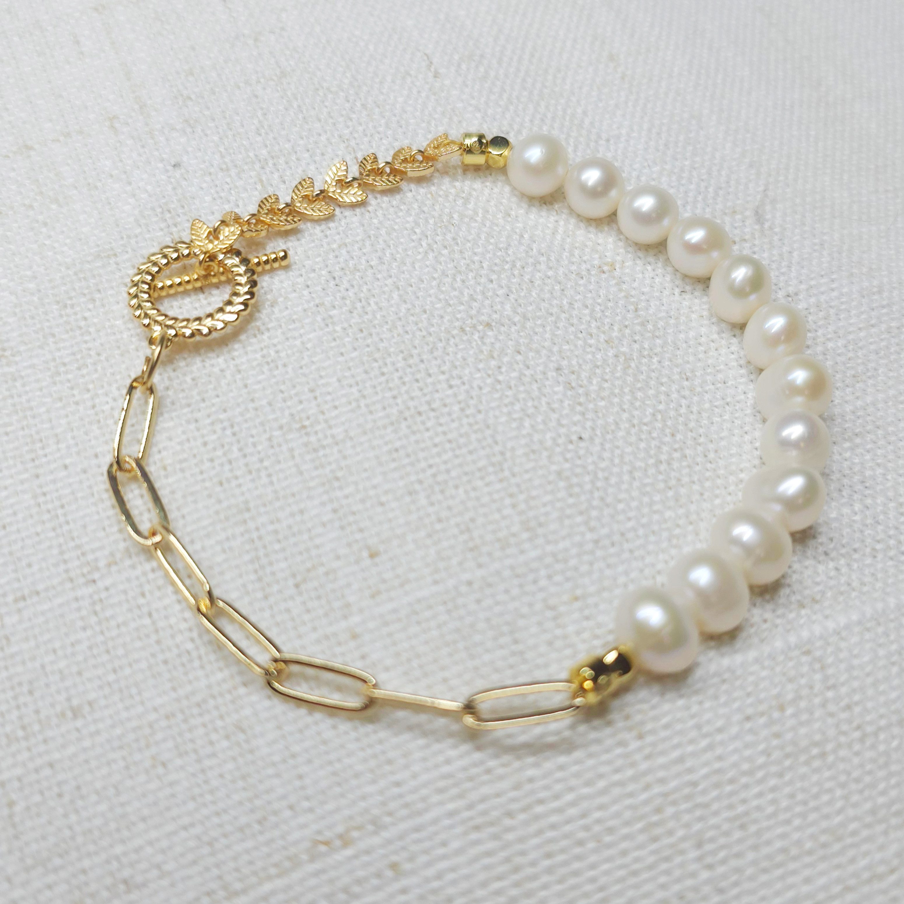 GOLDEN Perlenarmband Zarte Armband, Perlen Choker, Silber minimalist Halskette, Geschenke