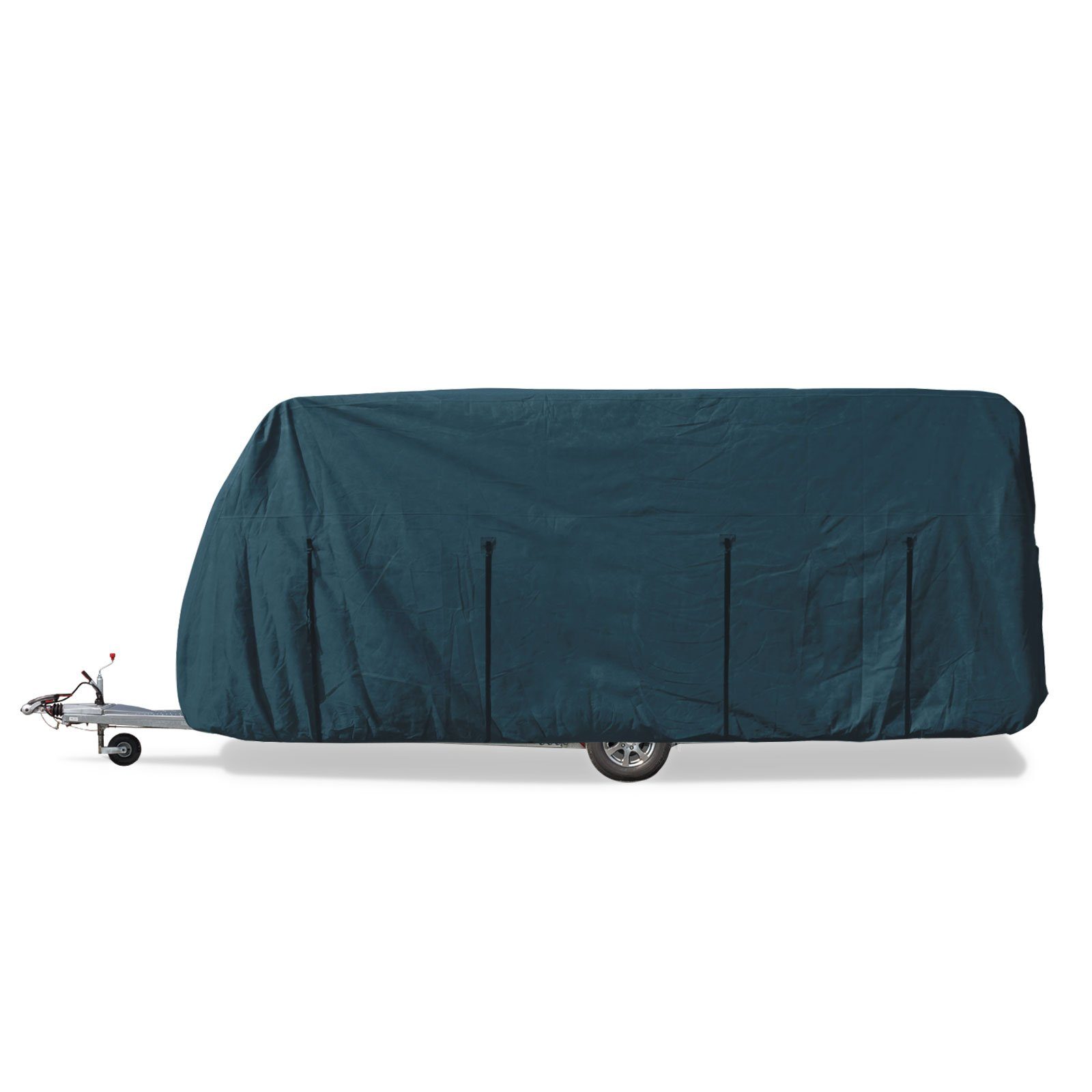 deiwo Wohnwagenschutzhülle Essential Wohnwagen Schutzhülle 550x220x250cm Abdeckplane Caravan (Packung)