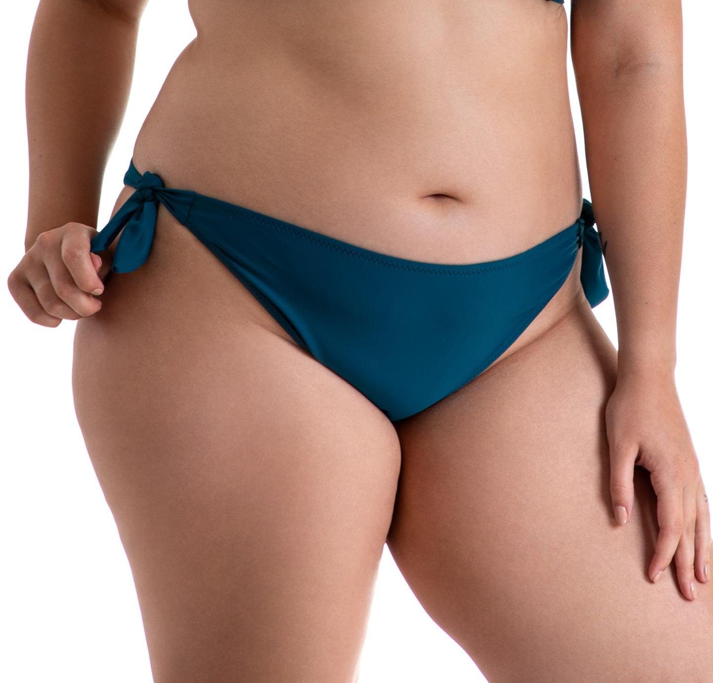 Aquarti Bikini-Hose Damen Bikinihose seitlich zum Binden Hüftslip in schönen Unifarben