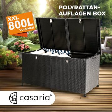 Casaria Auflagenbox (1 St), Poly Rattan XXL 150 x 77 x 73cm Rollbar Garten Gartenbox Kissenbox