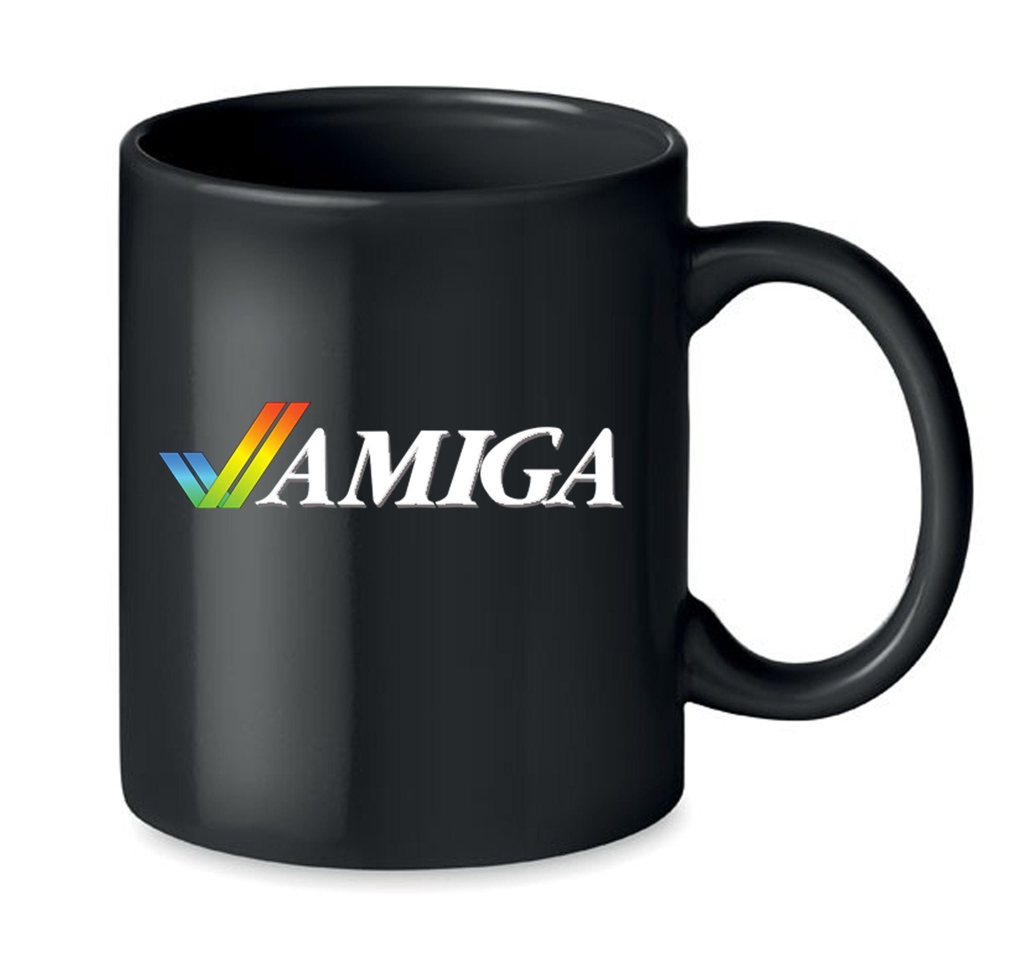 Amiga Nintendo Brownie Gaming, & Spiele Keramik, Gamer Blondie Konsole Tasse Commodore Spühlmaschinenfest Atari Schwarz
