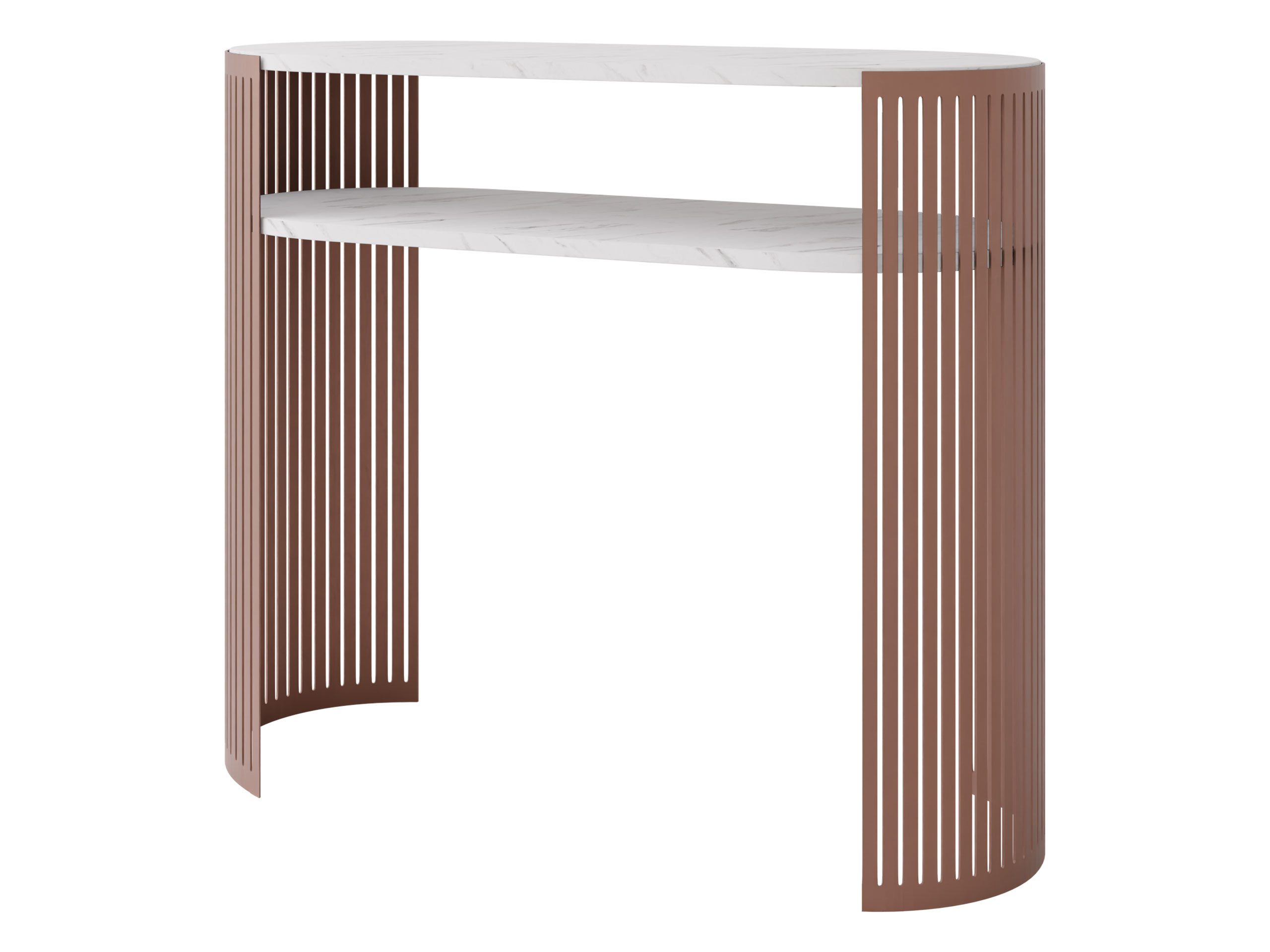 MIRJAN24 Konsolentisch Fikoli Ember (mit Einlegeböden), Gestell aus Stahl, 100x30x86 cm