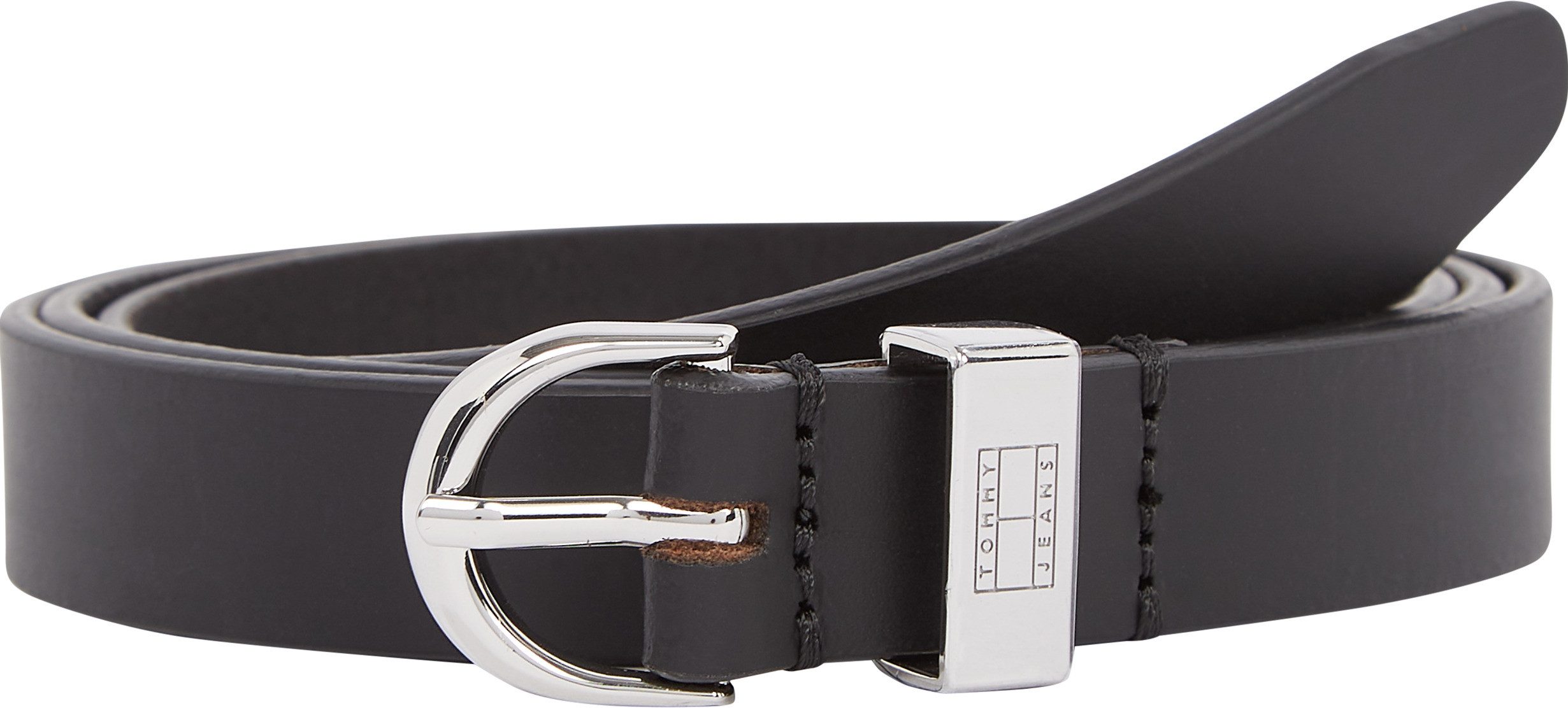 Tommy Jeans Ledergürtel TJW HERITAGE OVAL Einfachdornschnalle, Logodruck günstig online kaufen