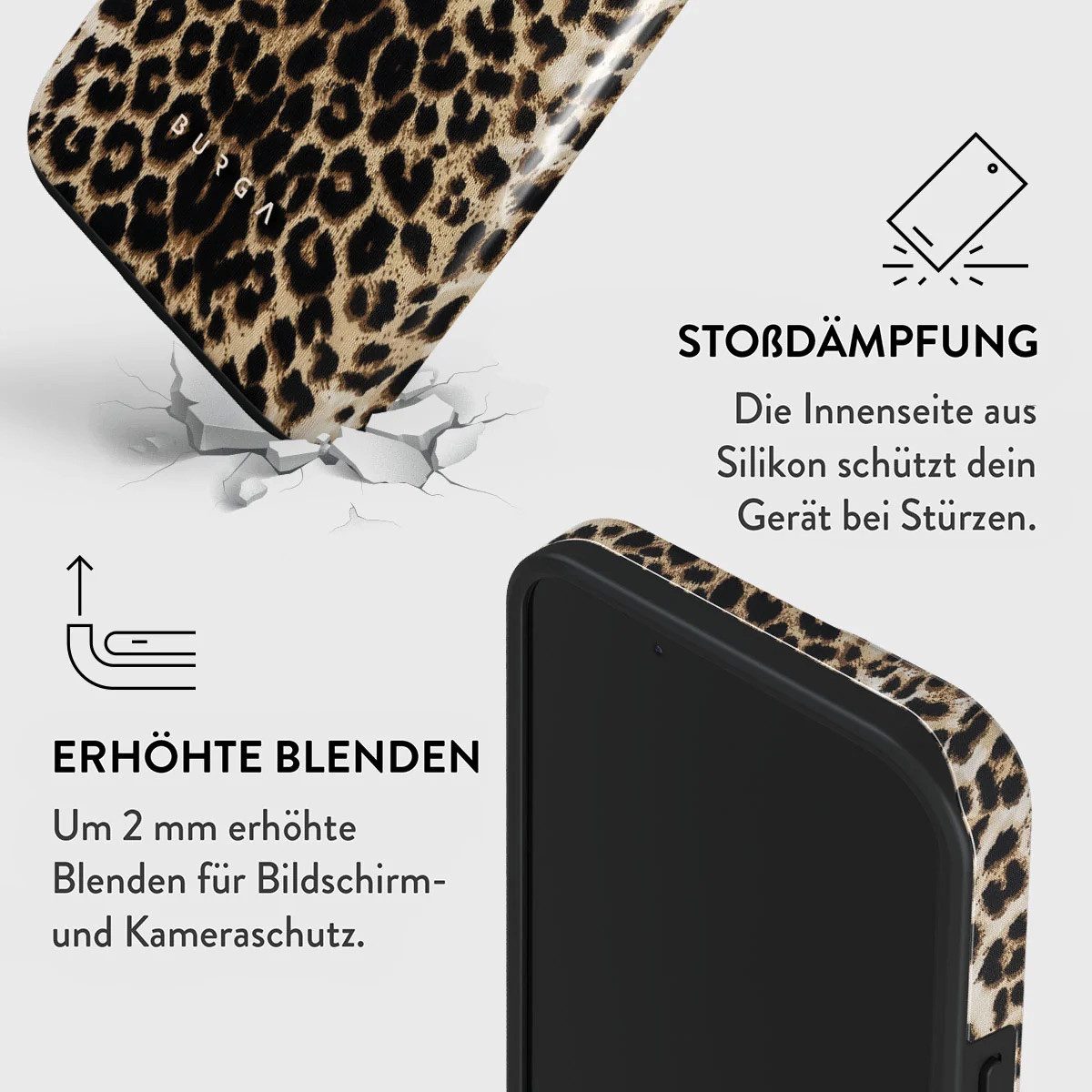 BURGA Handyhülle SelfieSet: MagSafe Case Player Leo iPhone 14/13 + Magnetic Ring Holder