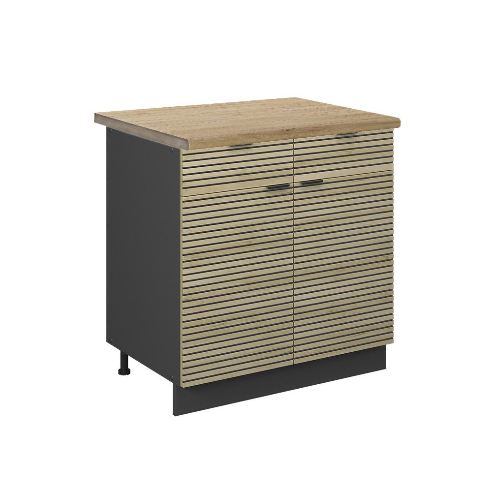 Vicco Unterschrank R-Line, Anthrazit Hochglanz/Weiß, 60 günstig online kaufen