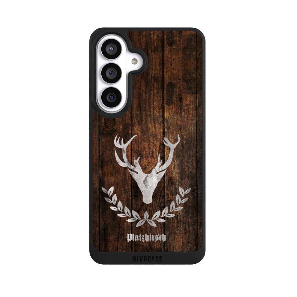 Handyhülle Hirsch Holzoptik Holz Platzhirsch