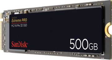 Sandisk Extreme PRO M.2 NVMe 3D interne SSD (500 GB) 3400 MB/S Lesegeschwindigkeit, 2500 MB/S Schreibgeschwindigkeit