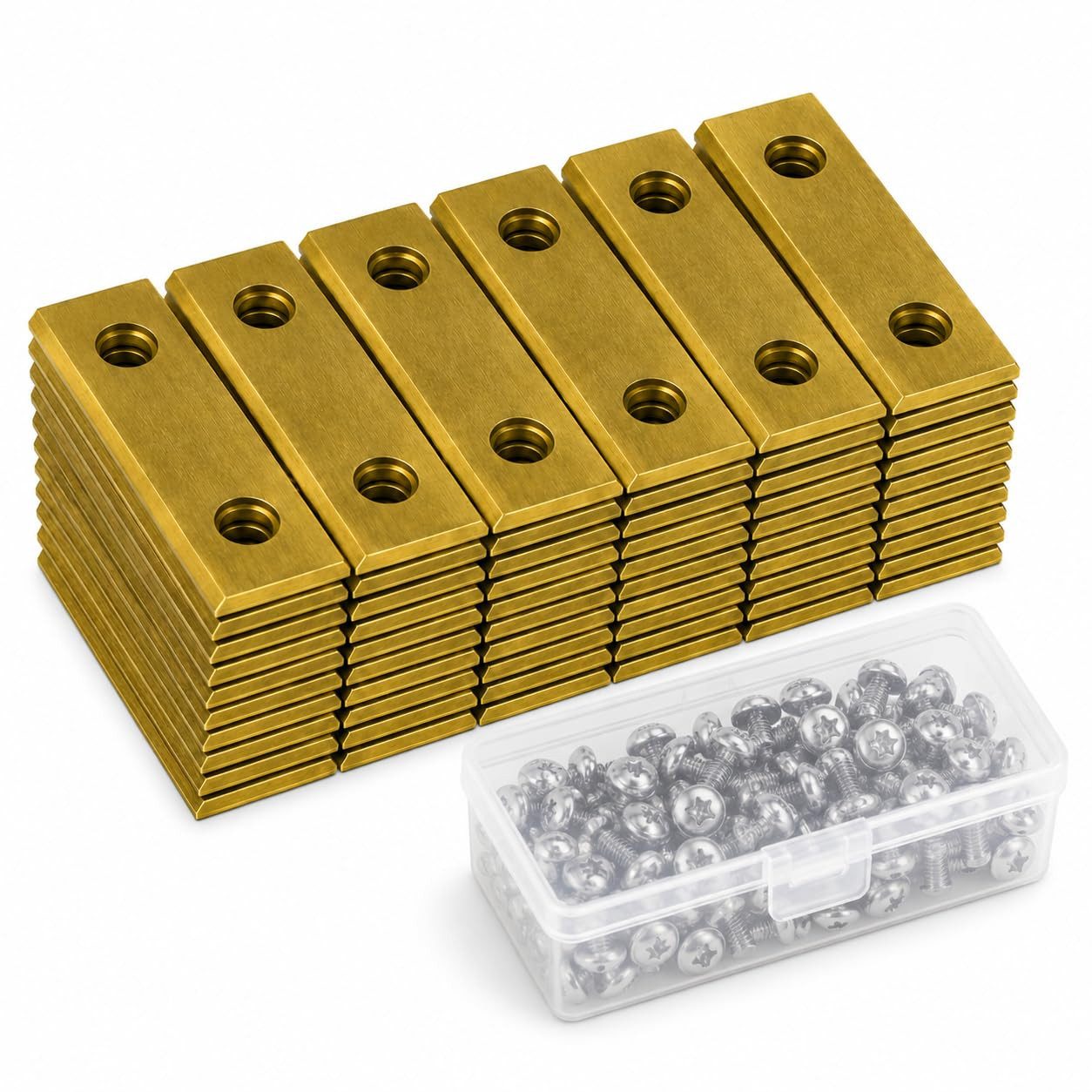 Praknu Mährobotermesser Titan-Mährobotermesser Set 30 St. Edelstahl scharf inkl. Schrauben (30er Set, 30 St. Titan-Messer + 30 Schrauben + Box, Worx/LandXcape/Einhell), Titanbeschichtet, Edelstahl, Ersatzmesser für Mähroboter