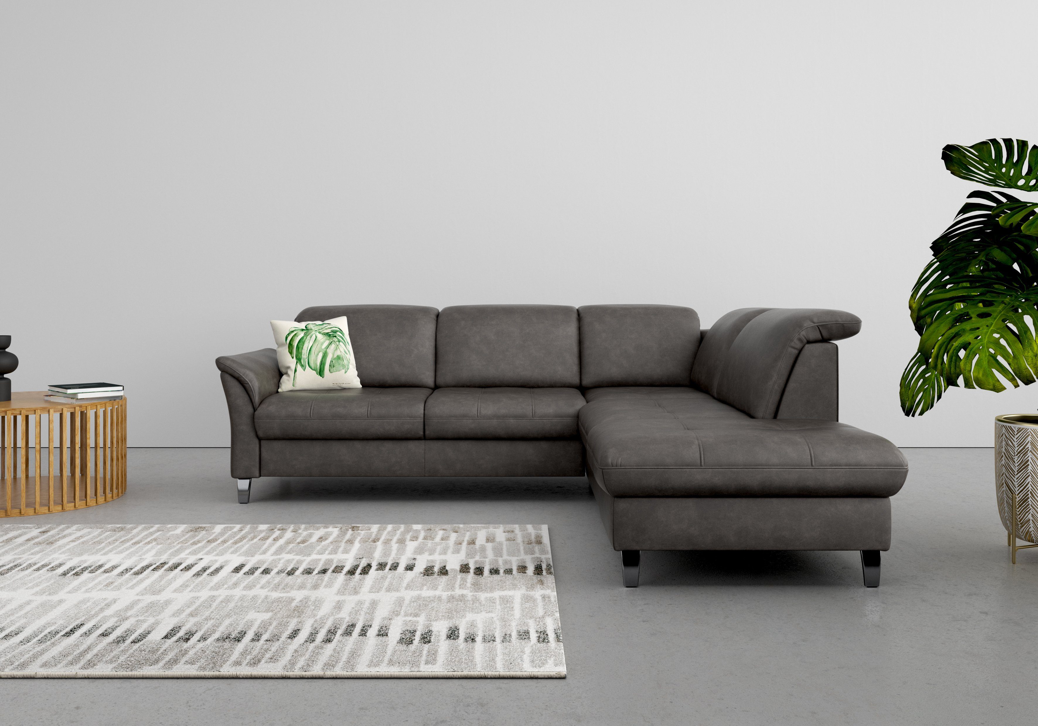 sit&more Ecksofa Maggiore, wahlweise mit Bettfunktion Stauraum Kopfteilverstellung, und