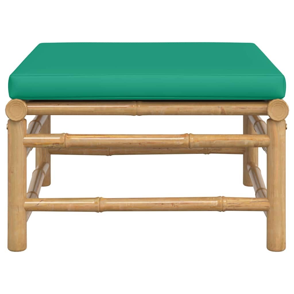 vidaXL Sofaelement Gartenhocker mit Grünem Kissen günstig online kaufen