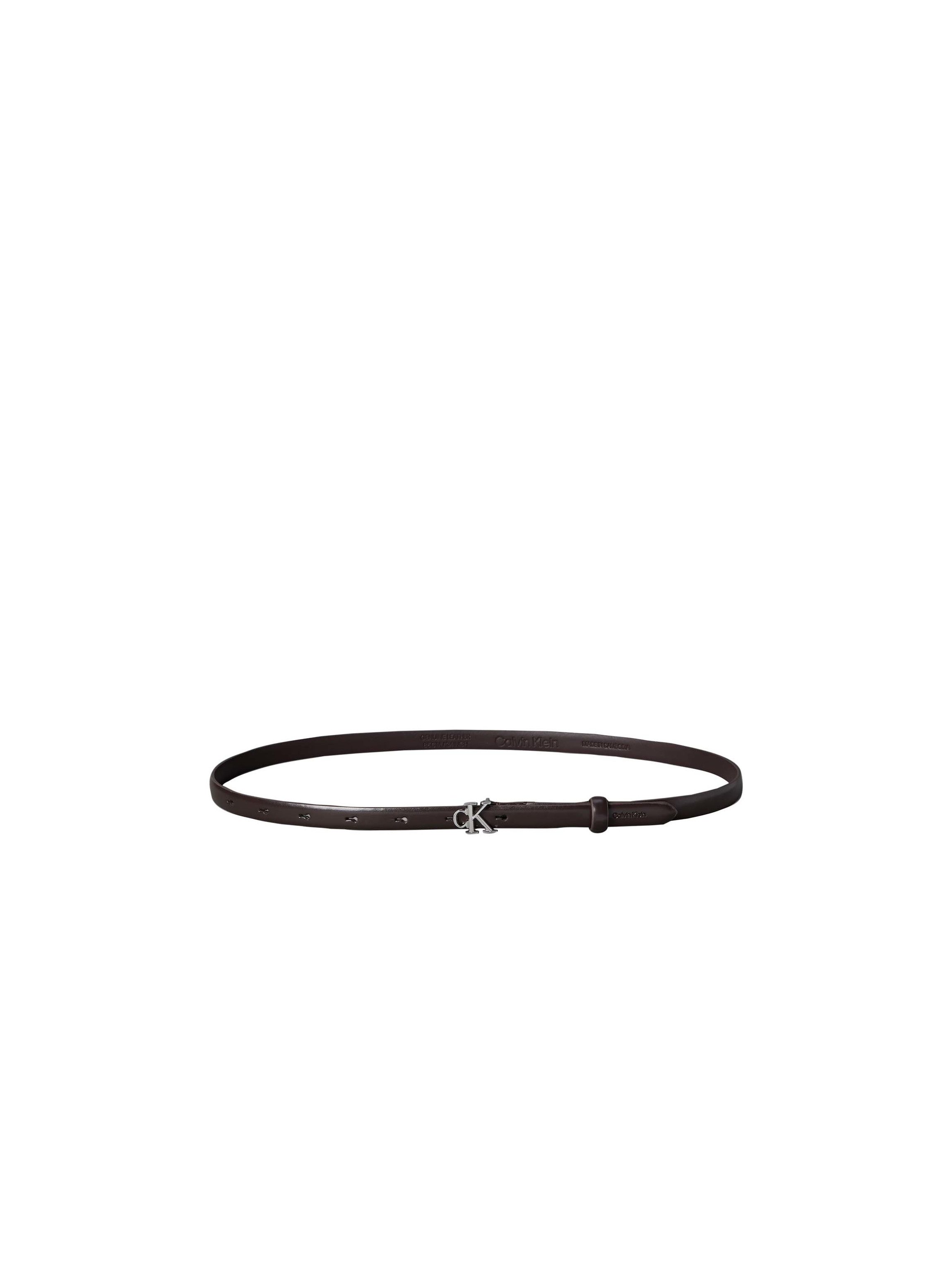 Calvin Klein Ledergürtel ROUND CK BUCKLE 15MM BELT SMOOTH Größenverstellbar mit Metallschließe