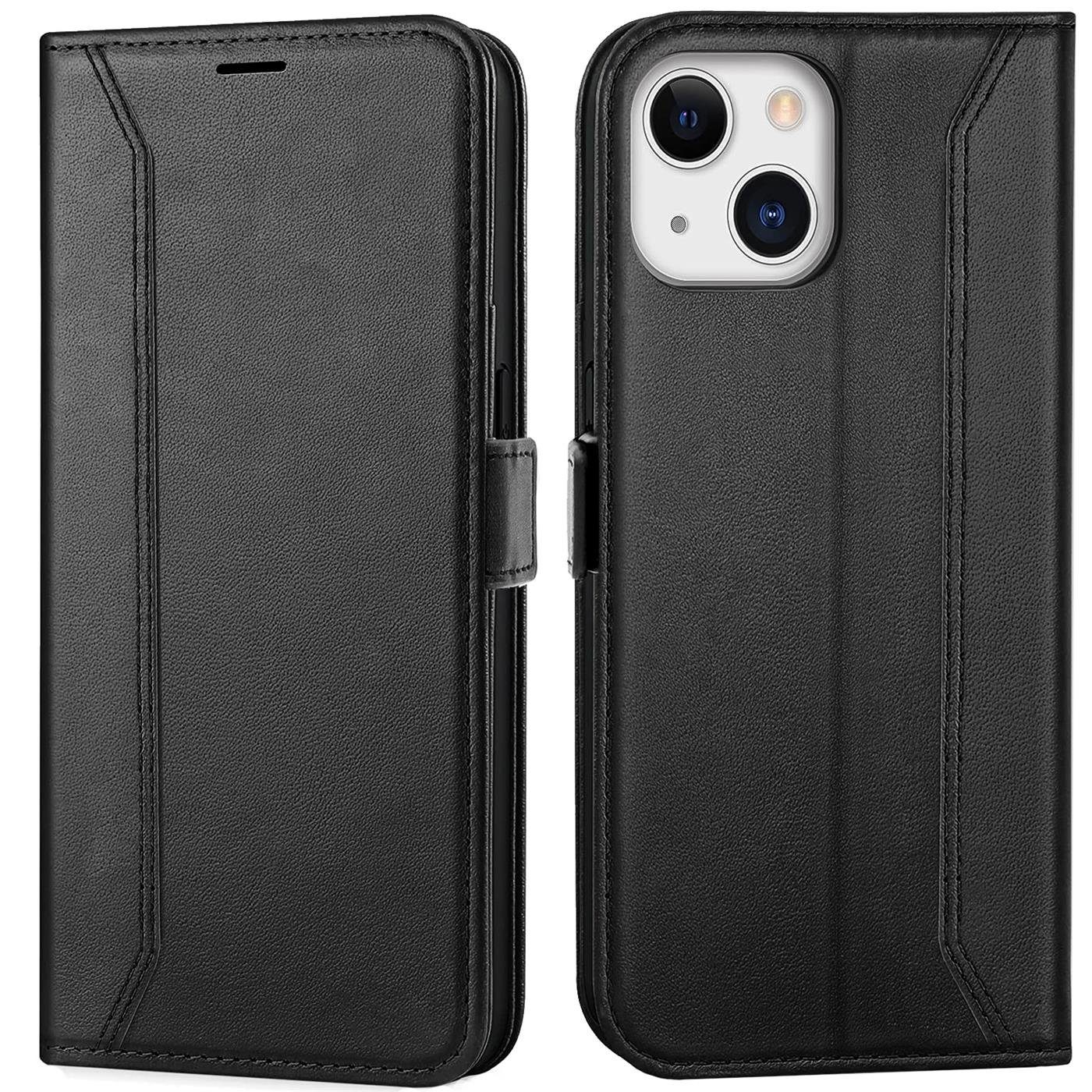 CoolGadget Handyhülle Book Case Elegance Tasche für Apple iPhone 13 6,1 Zoll, Hülle Magnet Klapphülle Flip Case für iPhone 13 Schutzhülle