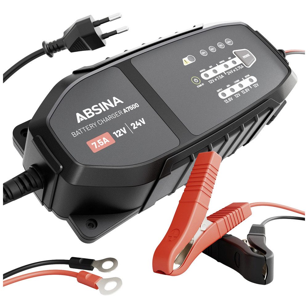 ABSINA Absina 301015 Automatikladegerät 12 V, 24 V 7.5 A Autobatterie-Ladegerät
