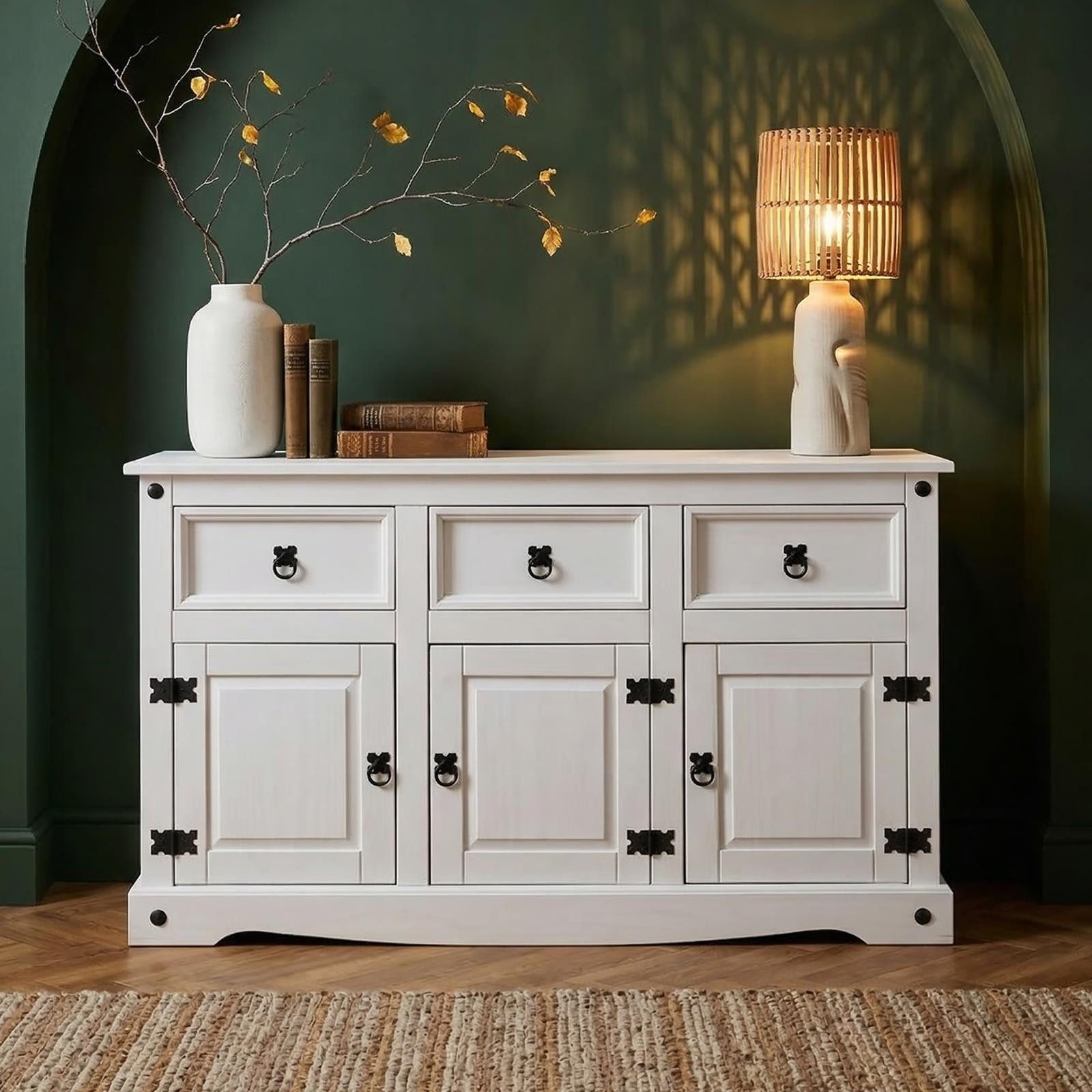 CARO-Möbel Sideboard RURAL, Mexico Sideboard Anrichte Kommode im Landhausstil Kiefer massiv