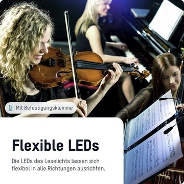 ANSMANN AG LED Dekolicht Klemmleuchte Twinflex - Flexible Leselampe dimmbar, batteriebetrieben, SMD LED