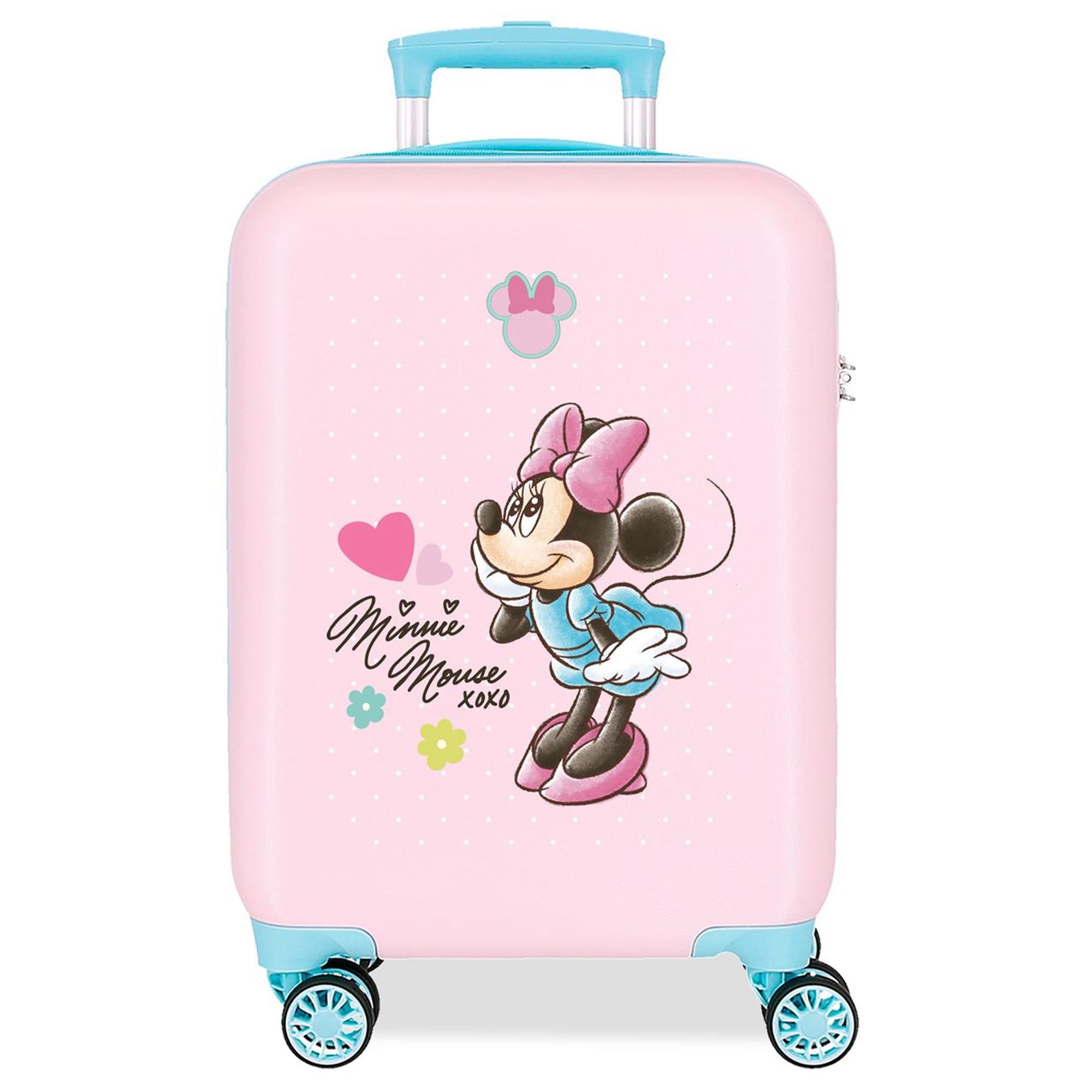 Kinderkoffer Minnie Maus Trolley 50 cm – Hartschalenkoffer mit 360° Rollen, Schloss