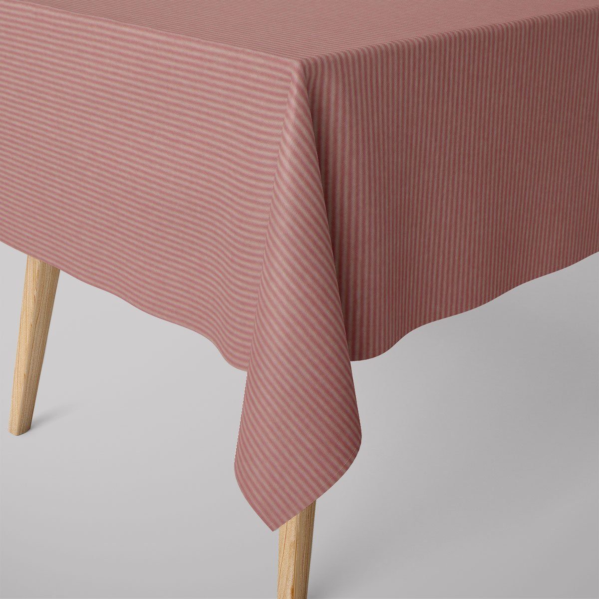 SCHÖNER LEBEN. Tischdecke SCHÖNER LEBEN. Tischdecke Streifen 3mm creme rosa verschiedene Größen, handmade