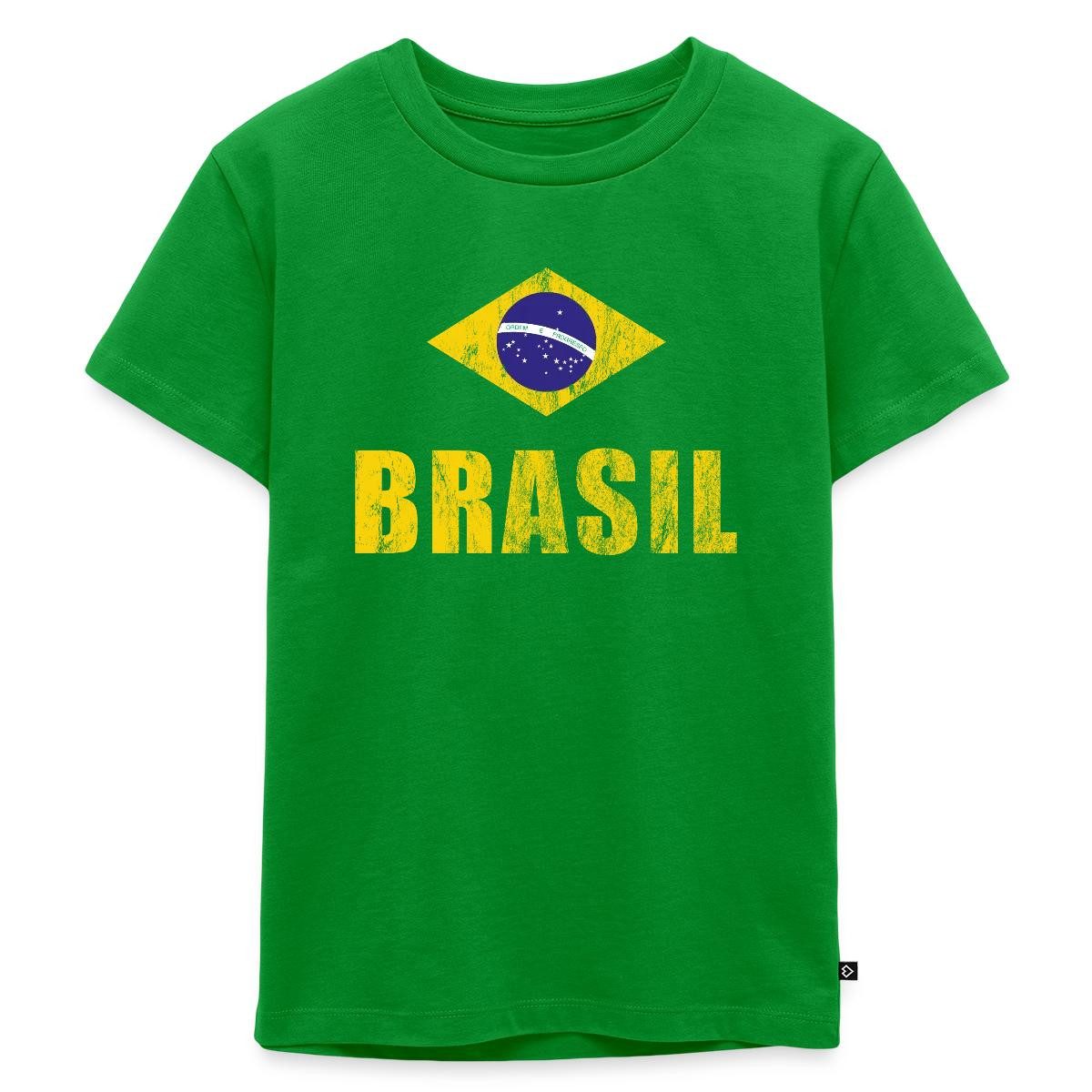 T-Shirt Brasilien Fußball Retro Kinder Premium T-Shirt