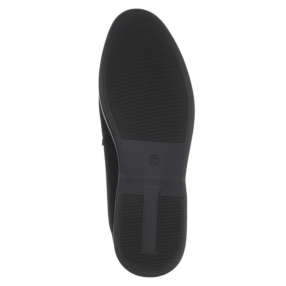 Ital-Design Elegante Loafers für Damen mit Komfort und stilvollem Design Slipper (91117125) Blockabsatz Mokassins in Schwarz