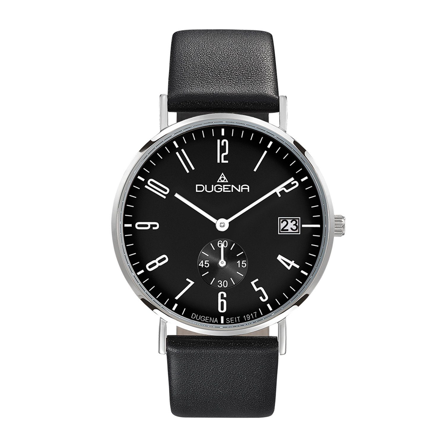 Quarzuhr Herrenuhr 4460666-1 Mondo, Quarz, schwarzes Zifferblatt, Edelstah
