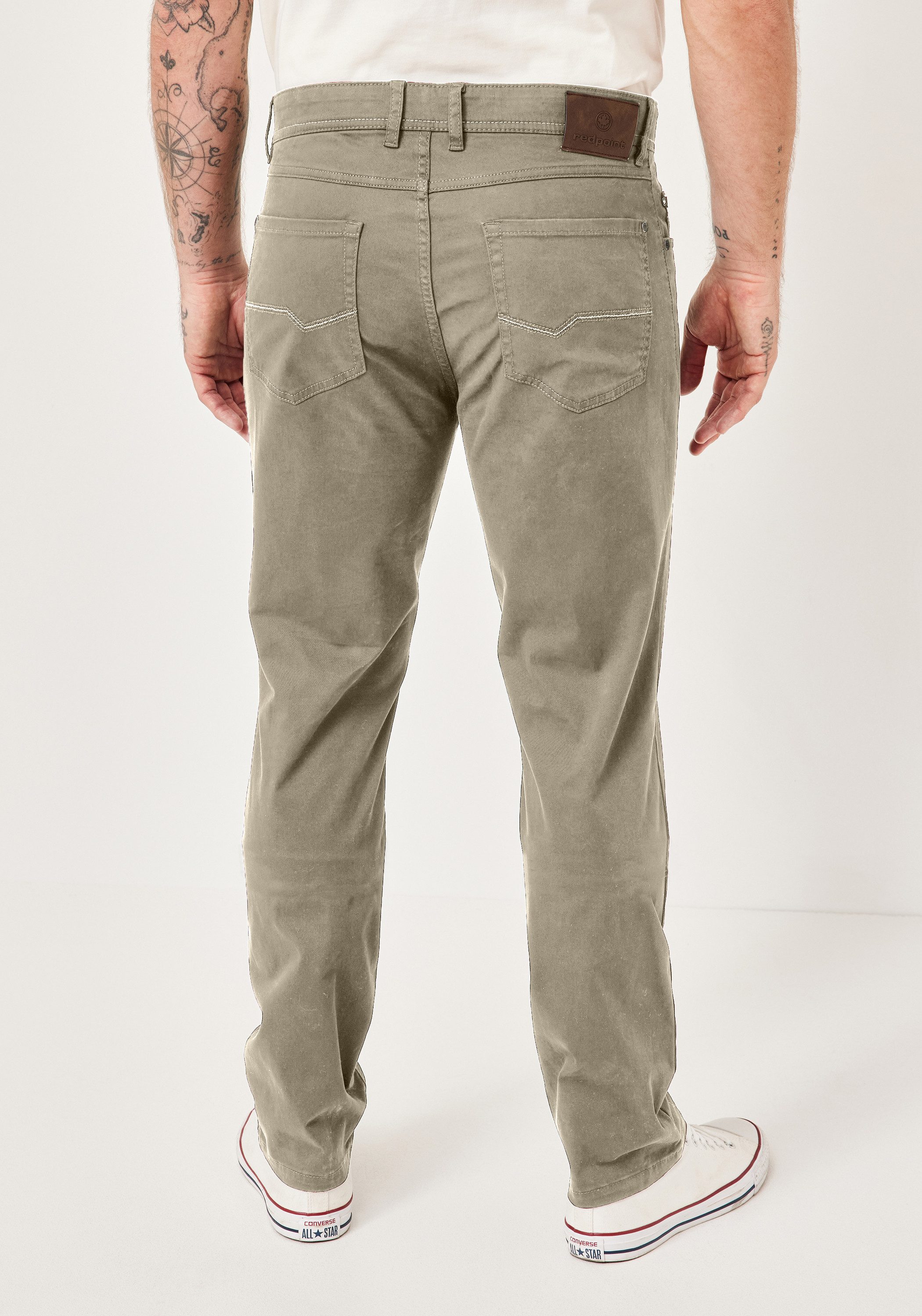 Redpoint Stoffhose MONTREAL Regular Fit 5-Pocket Hose mit elastischem Bund – Bild 3 von 5