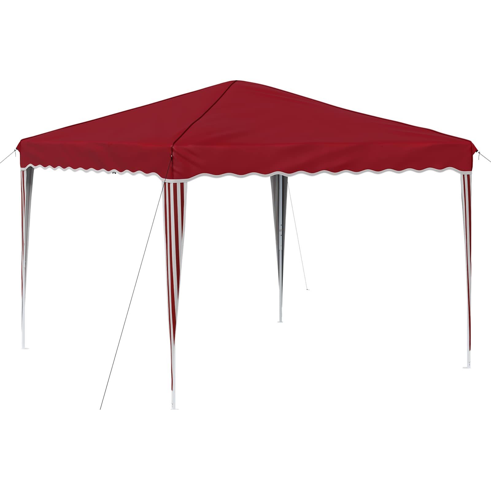 vidaXL Partyzelt Pop-up Partyzelt 288 x 288 x 245 cm Bordeauxrot Oxford-Stoff