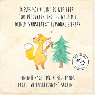 Mr. & Mrs. Panda Poster DIN A5 Fuchs Weihnachtsbaum - Eisblau - Geschenk, Advent, Wanddeko B, Fuchs Weihnachtsbaum (1 St), Detailreiche Designs