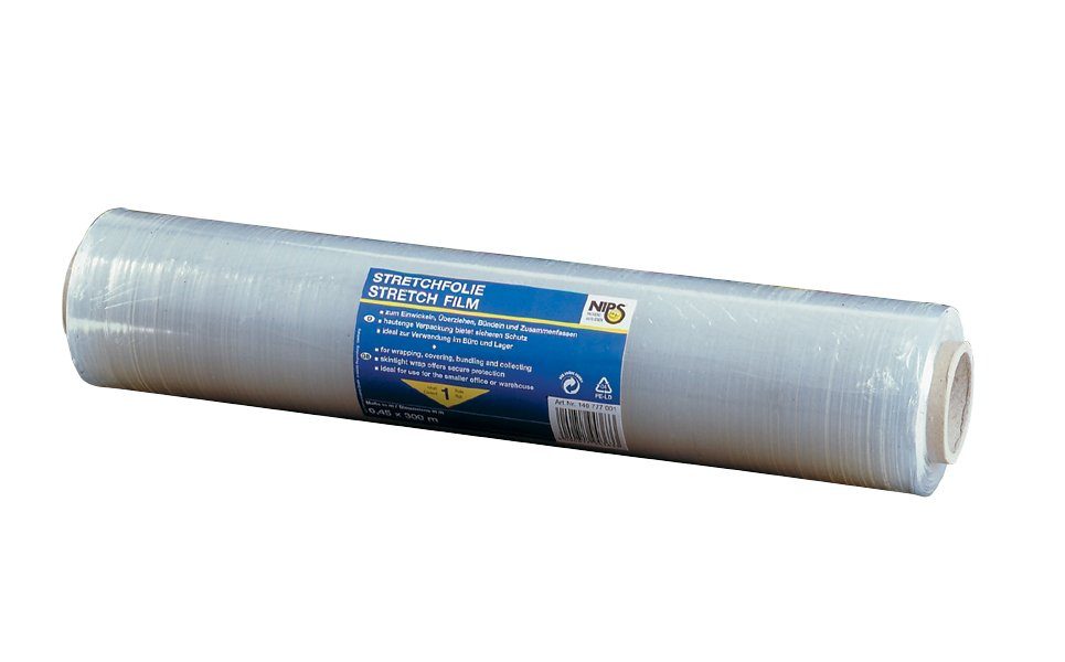 NIPS Schutzfolie STRETCHFOLIE Breite 0,45 m x 300 lfm, (1-St), transparent, 16 µm