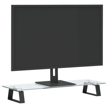 vidaXL Monitorständer Schwarz 60x20x8 cm Hartglas und Metall Monitor-Halterung