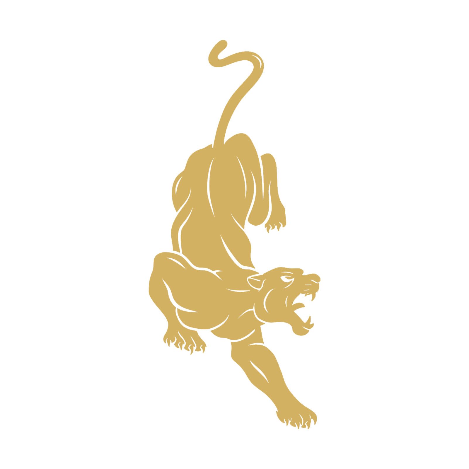 Jumpeak Wanddekoobjekt Wanddekoration “Cheetah”,Abstrakte Silhouetten,Dynamische Linien, Metall, 4 Farben, 5Größen, Wanddekoration für das Wohnzimmer,Kraftvoll