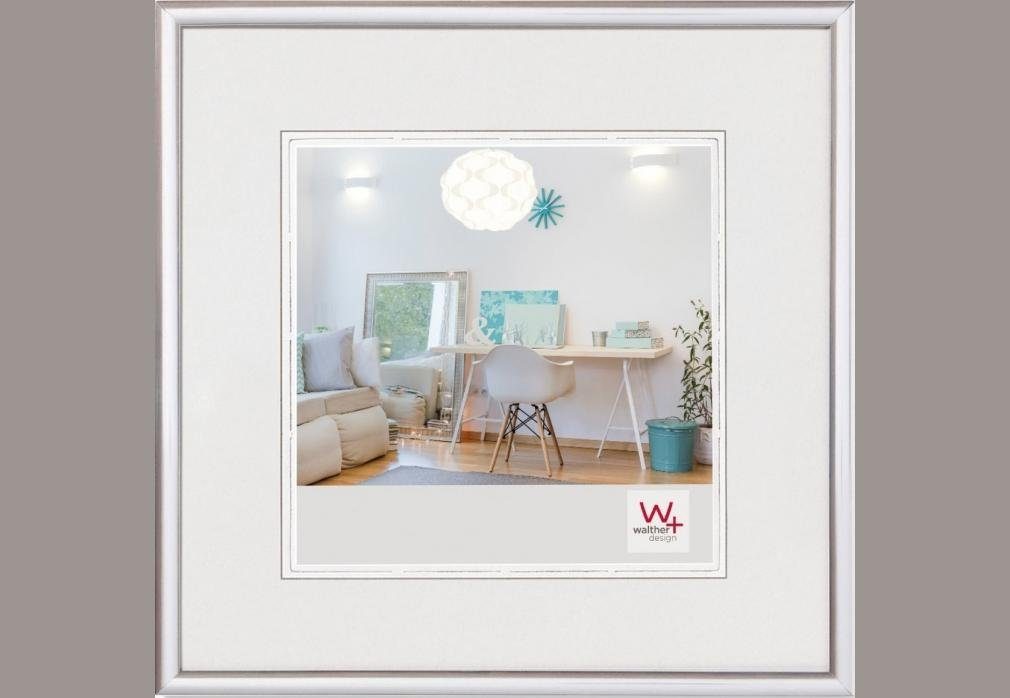 Bilderrahmen Kunststoffrahmen KV010S New Lifestyle 10x10cm silb