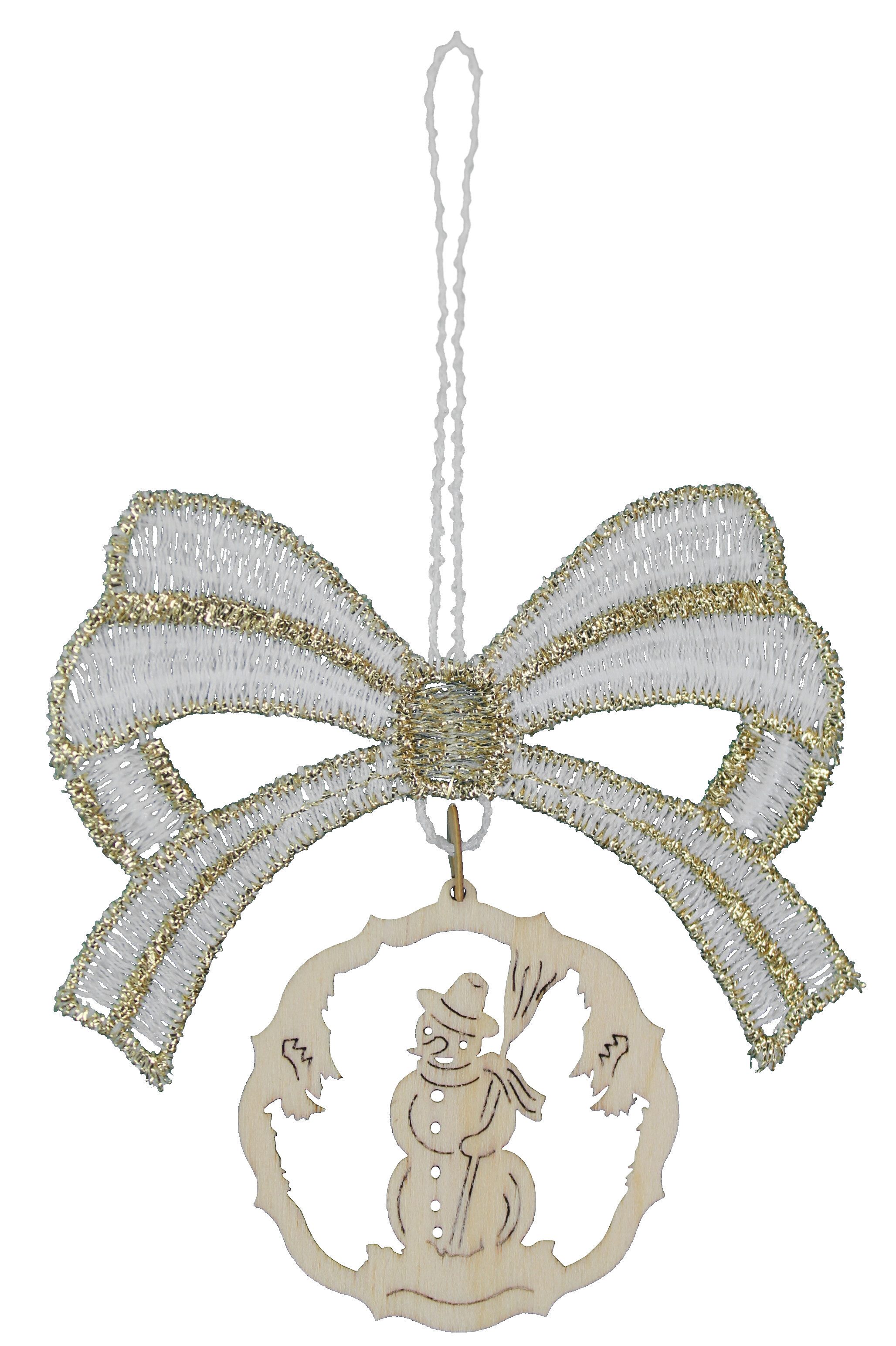 Otto Dotzauer KG Baumbehang Baumbehang Schleife 10 cm, 6 Stück, Auswahl von Schleifenfarbe + Motiv (6 St)