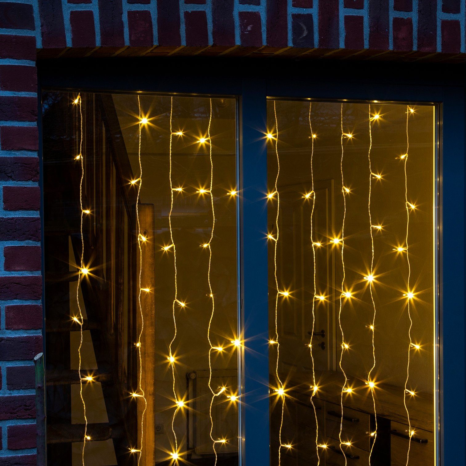 GartenHero LED-Lichtervorhang 120 LED Lichtervorhang Lichternetz 1x2m Licht günstig online kaufen