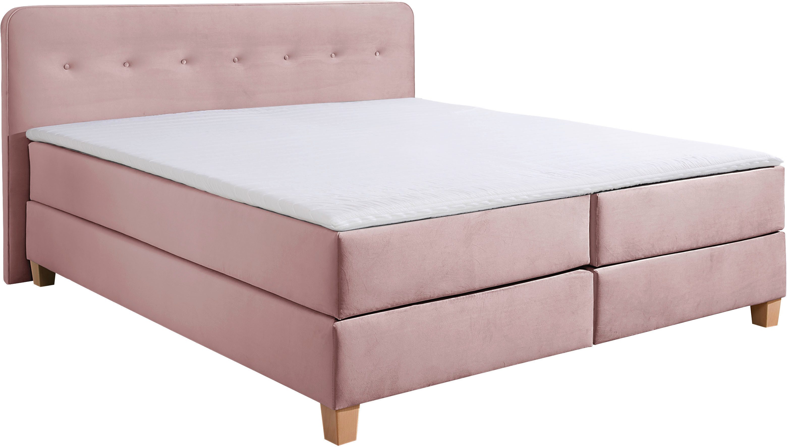 Home affaire Boxspringbett "Fargo" inkl. Topper, in 3 Matratzenarten, in Sa günstig online kaufen