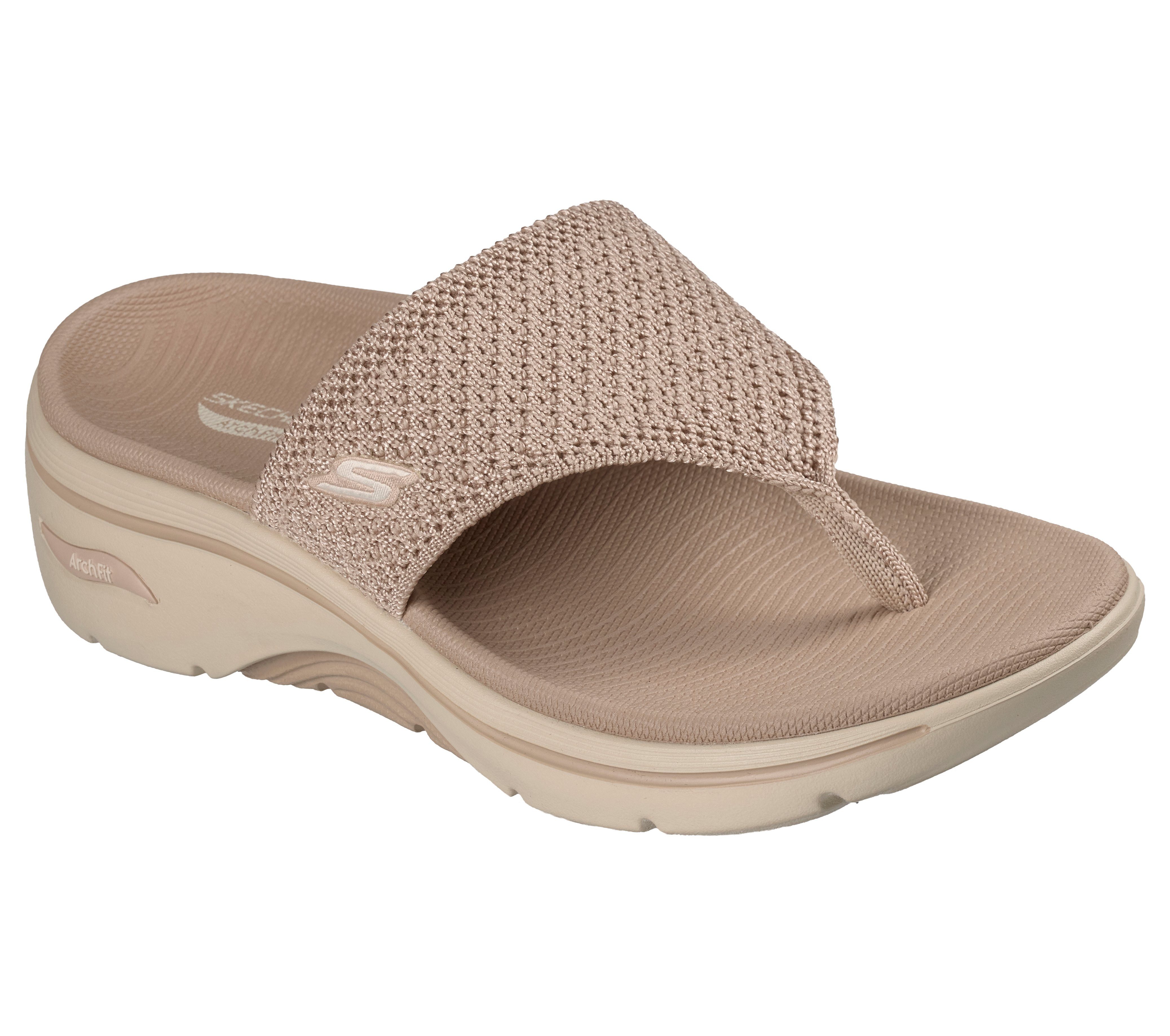 Skechers GO WALK ARCH FIT 2.0 SANDAL-CARRIE Zehentrenner Sommerschuh, Strandschuh, Badeschuh mit Arch Fit