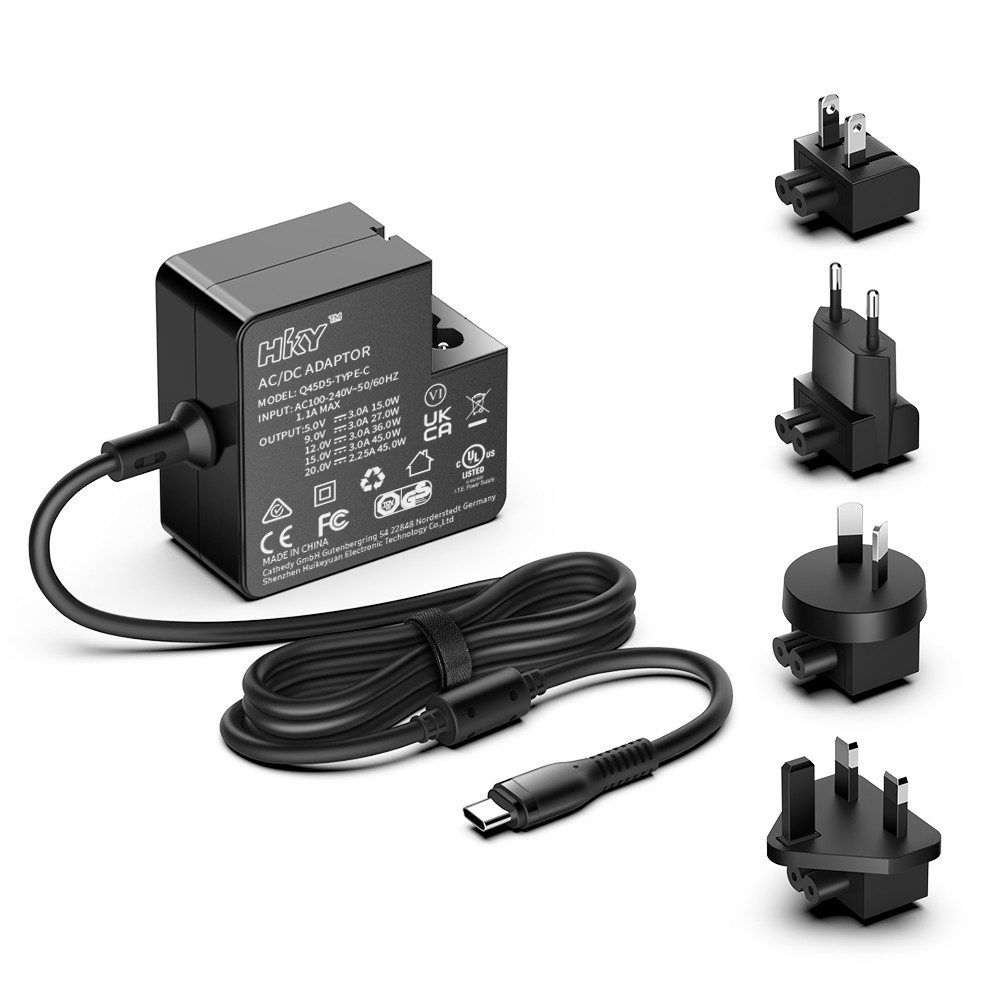45W USB C Ladegerät Power Delivery Type C Portable 20V 15V 5V 9V Netzteil