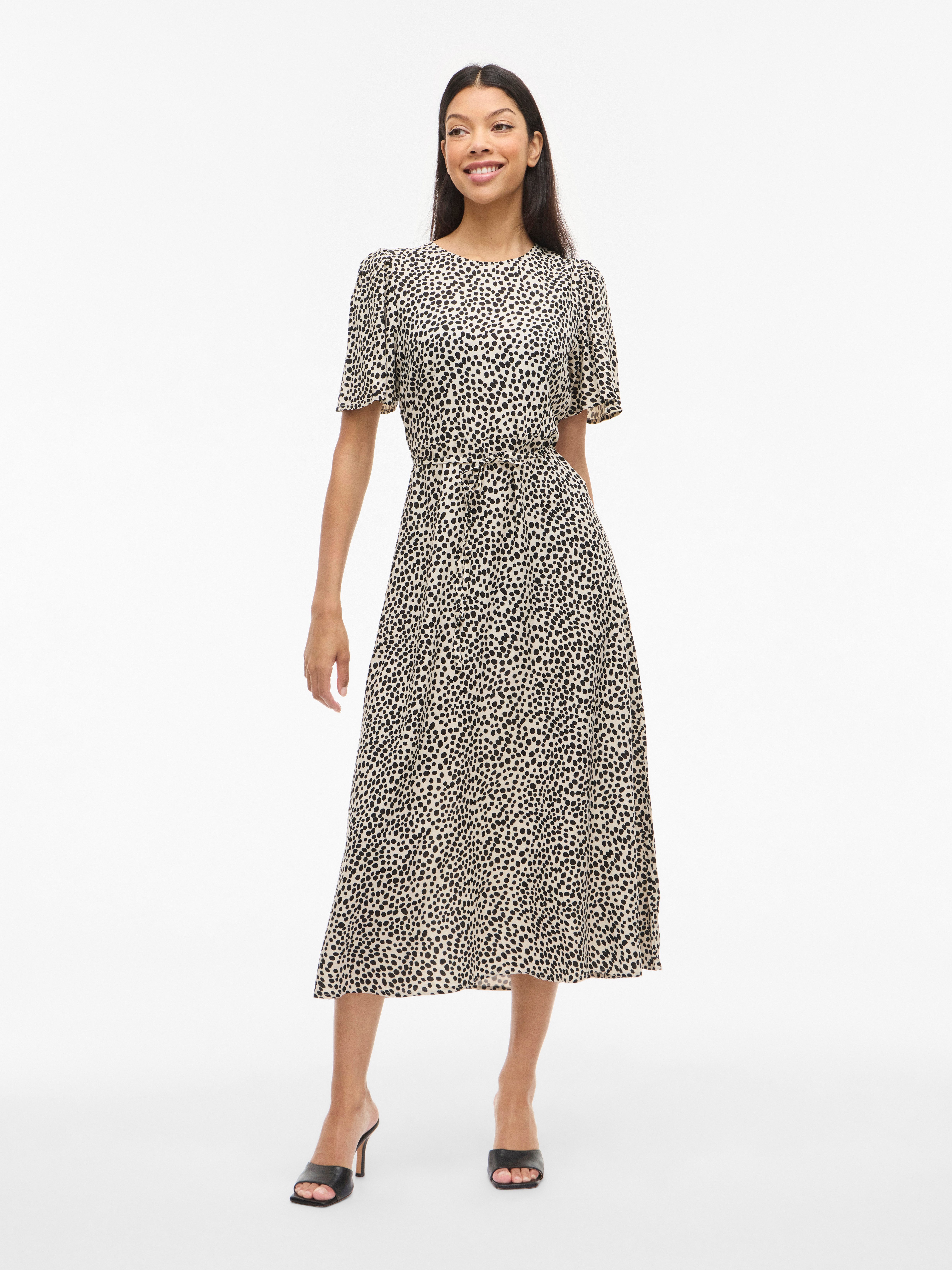 Vila Druckkleid VIGRACE O-NECK S/S MIDI DRESS - NOOS Sommerkleid