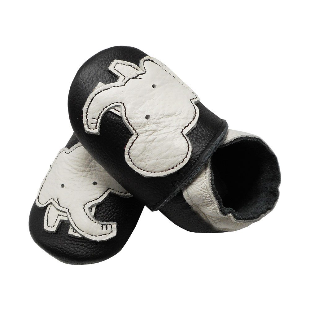Yihakids Weiche Leder Lauflernschuhe Hausschuhe Lederpuschen Elefant Krabbelschuh
