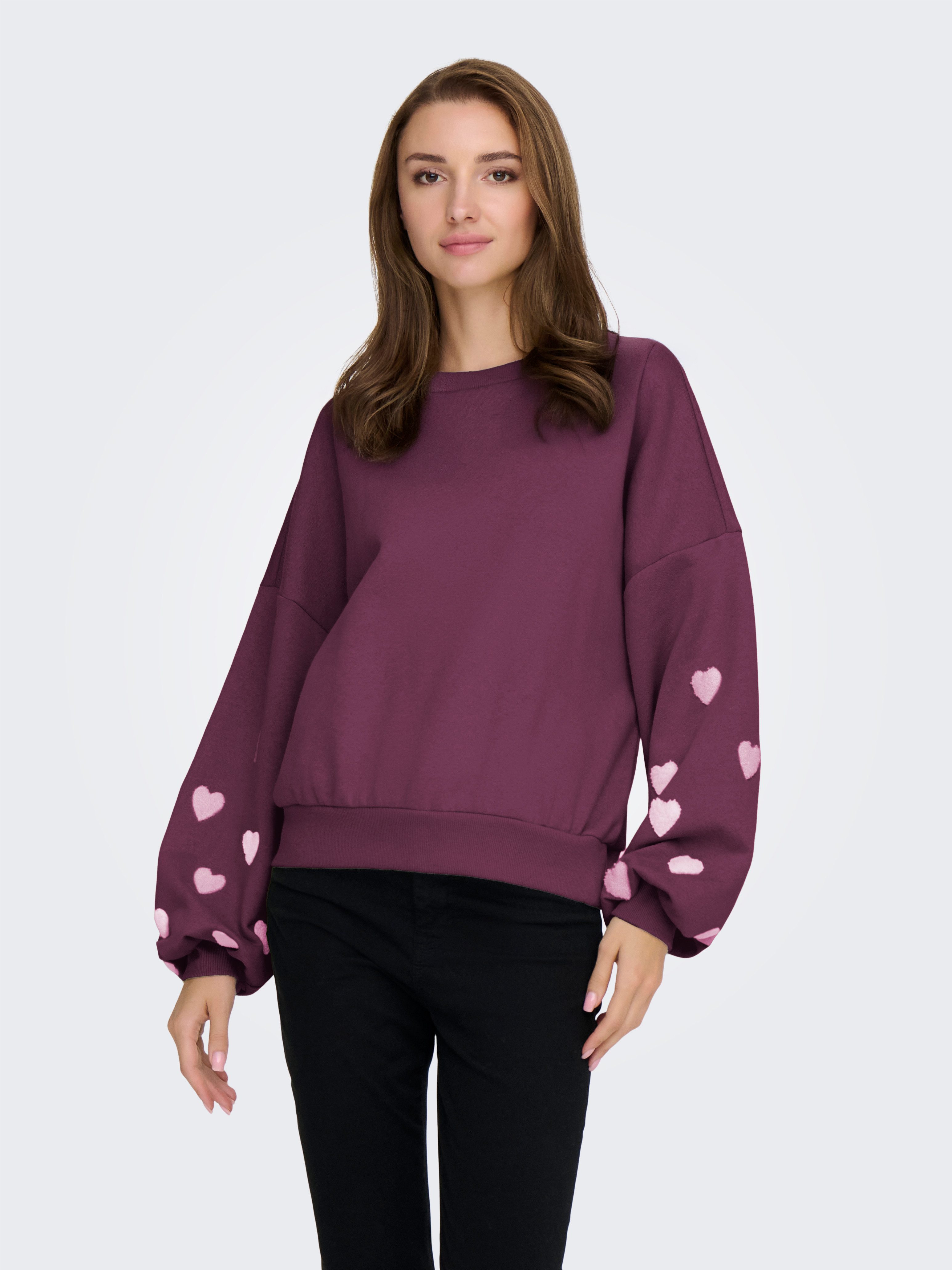 ONLY Sweatshirt ONLMACY L/S O-NECK BOX CC SWT Baumwollmischung, regular fit