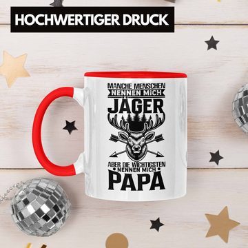 Trendation Tasse Trendation - Jäger Papa Vater Geschenke für Männer Tasse Geschenkidee Vatertag