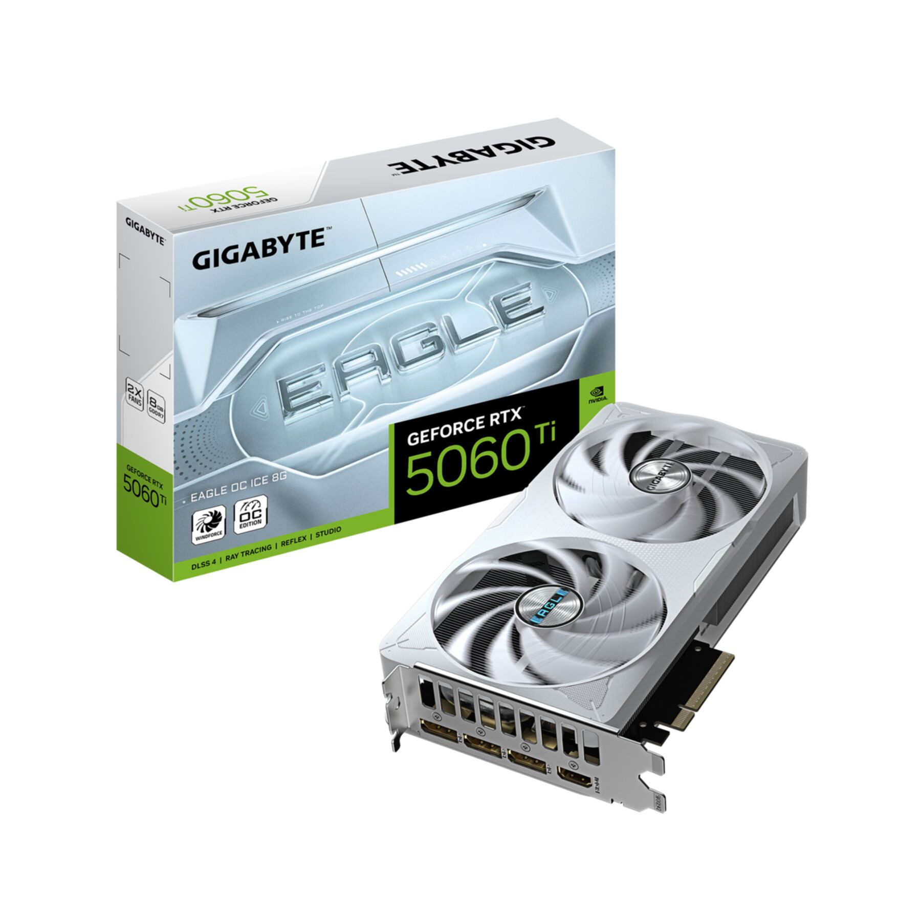Gigabyte GeForce RTX 5060 Ti EAGLE OC ICE 8G Grafikkarte – 8 GB GDDR7, 128 Bit, Grafikkarte